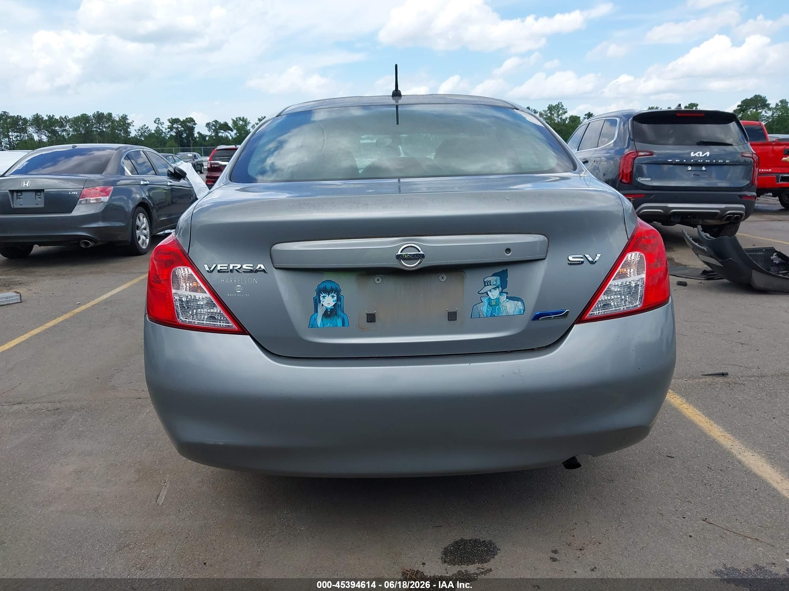 2012 Nissan Versa 1.6 Sv Silver vin: 3N1CN7APXCL864910