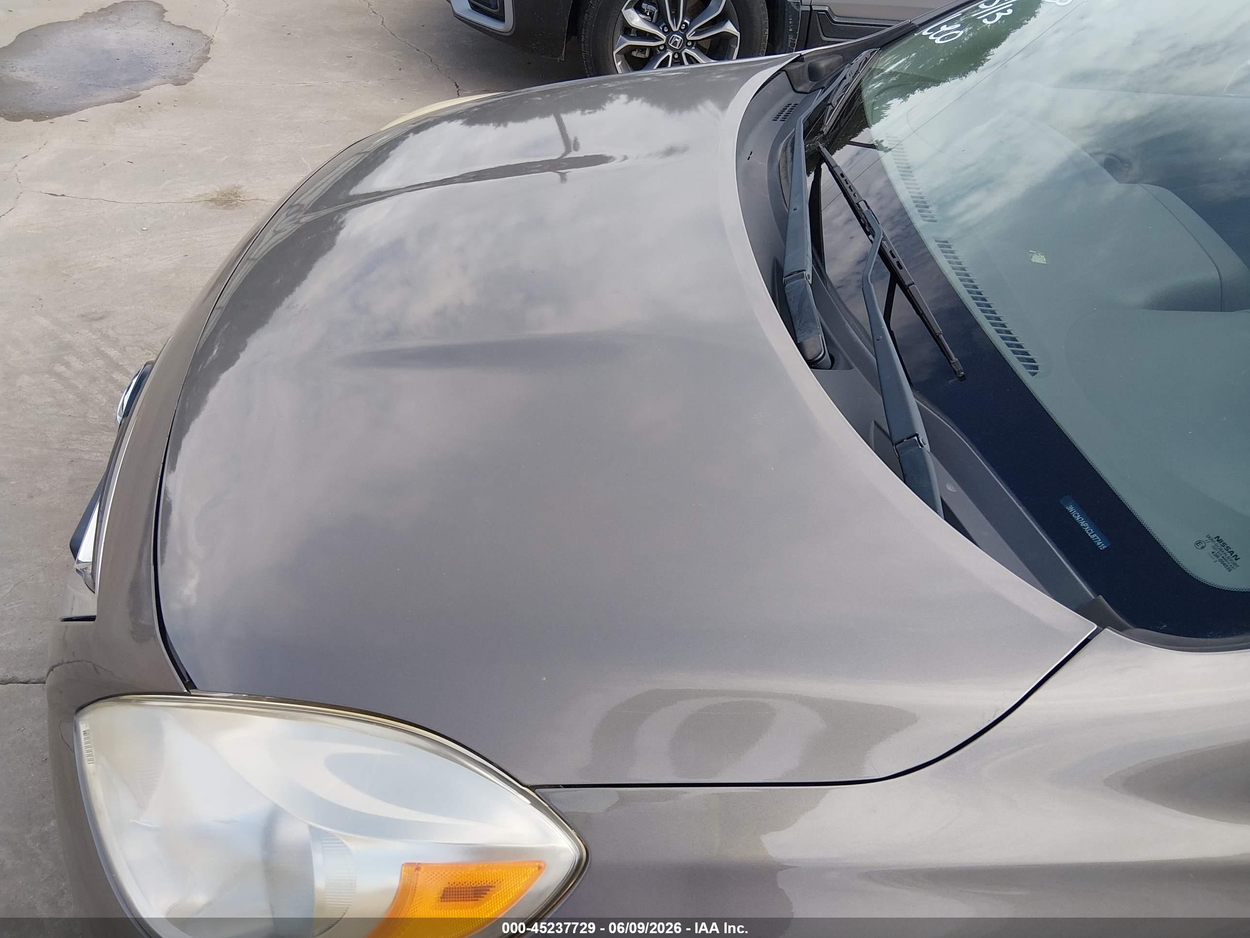 2012 Nissan Versa 1.6 Sv Gray vin: 3N1CN7APXCL877415