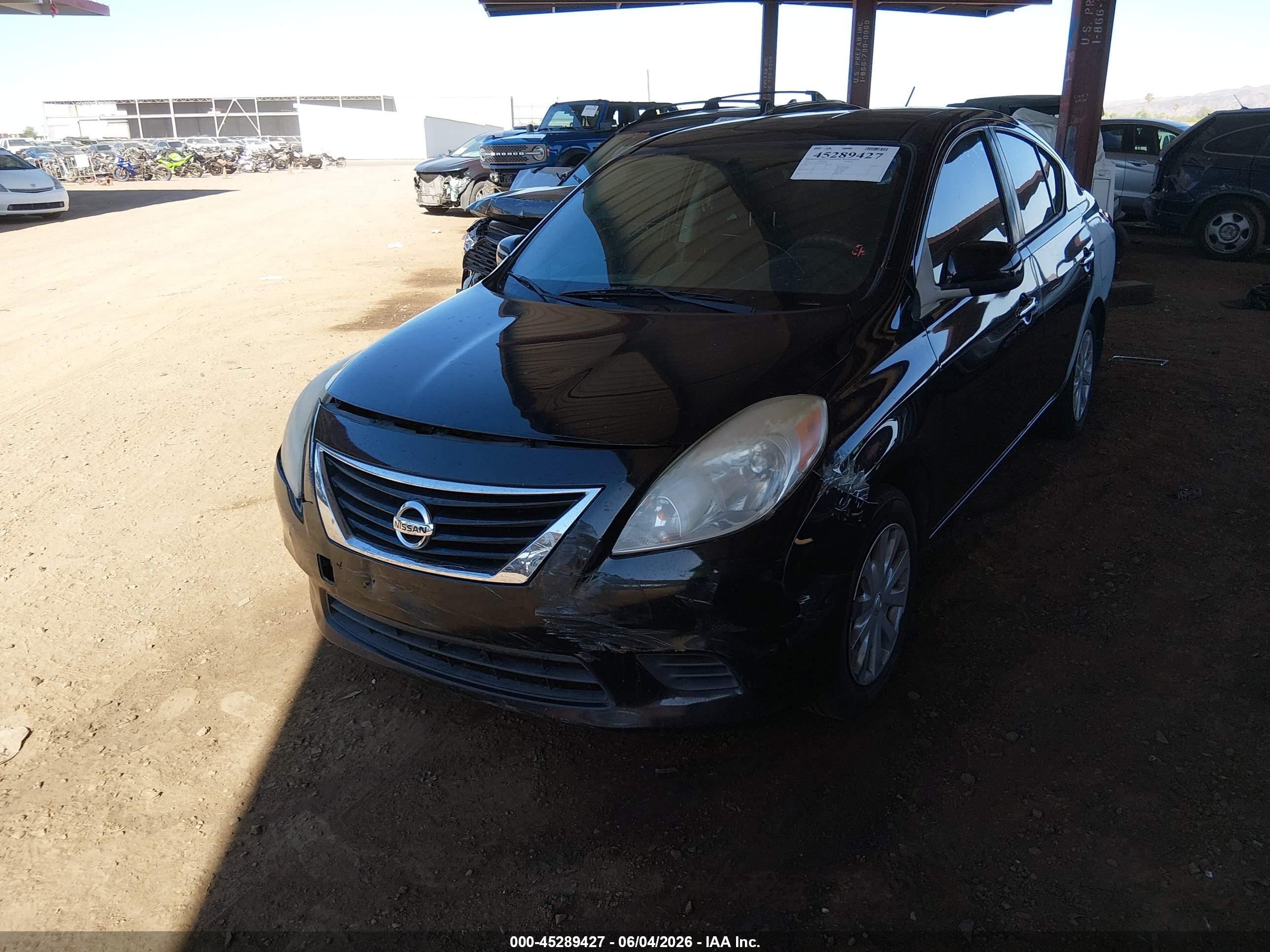 2012 Nissan Versa 1.6 Sv Black vin: 3N1CN7APXCL903205