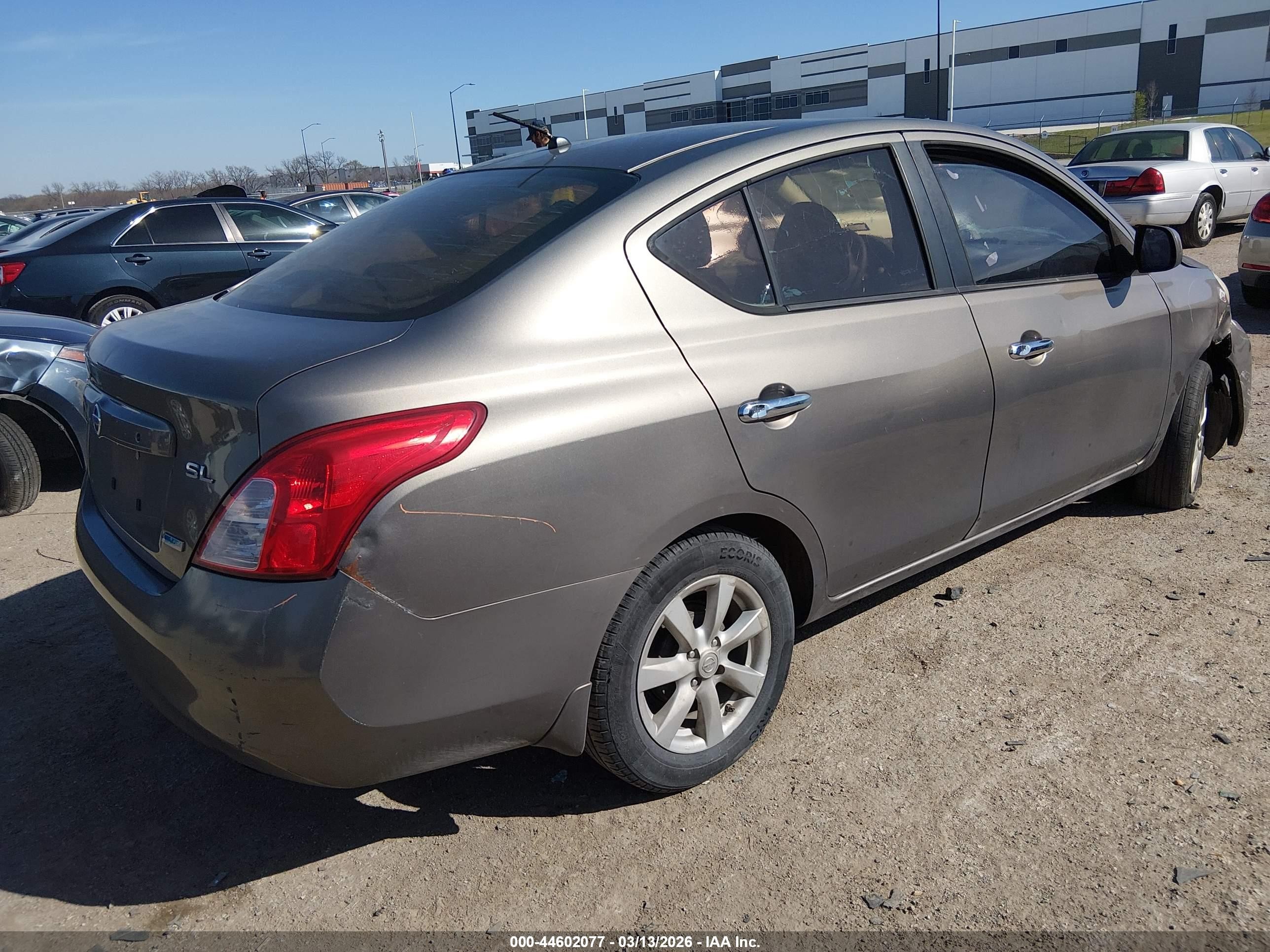 2012 Nissan Versa 1.6 Sl Gray vin: 3N1CN7APXCL907321