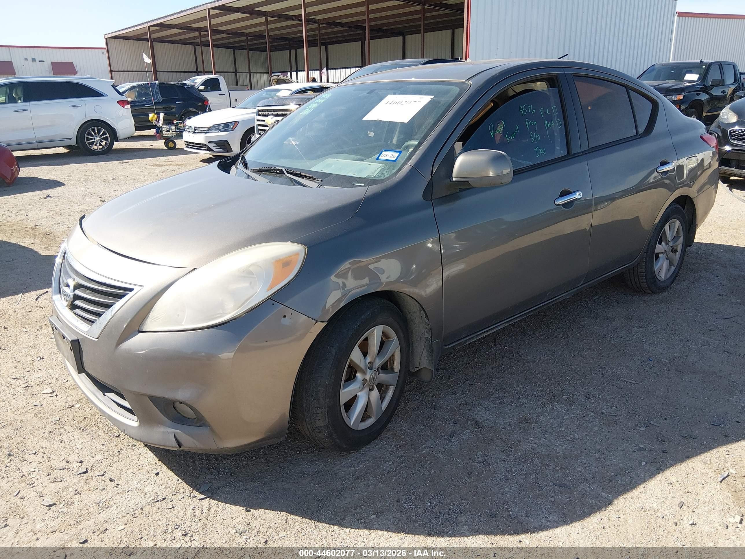 2012 Nissan Versa 1.6 Sl Gray vin: 3N1CN7APXCL907321