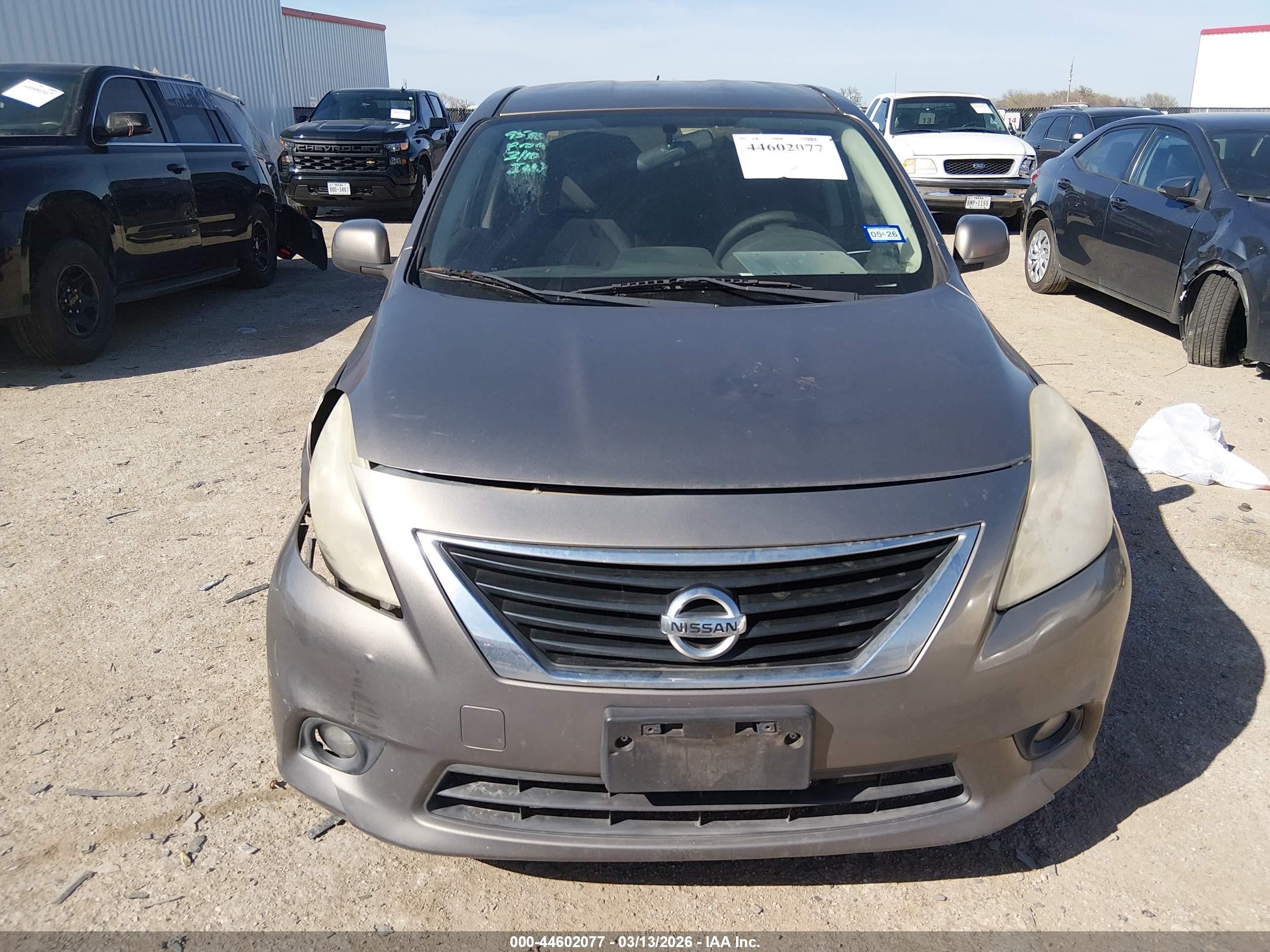2012 Nissan Versa 1.6 Sl Gray vin: 3N1CN7APXCL907321