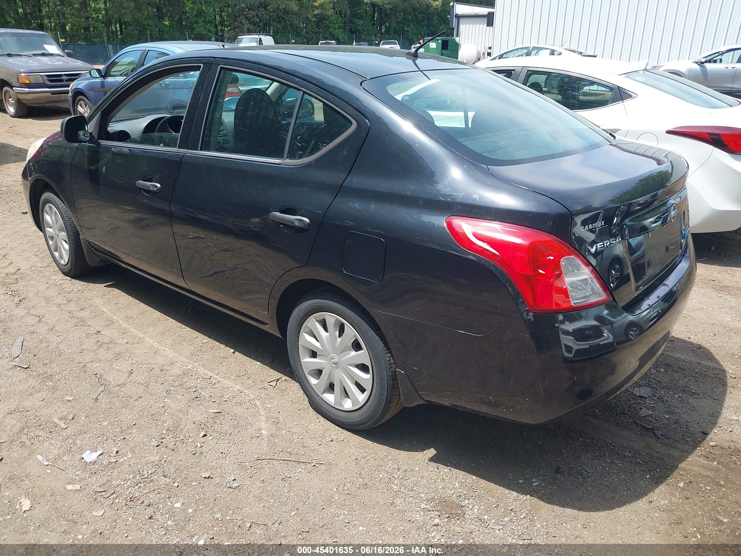 2012 Nissan Versa 1.6 S Black vin: 3N1CN7APXCL925169