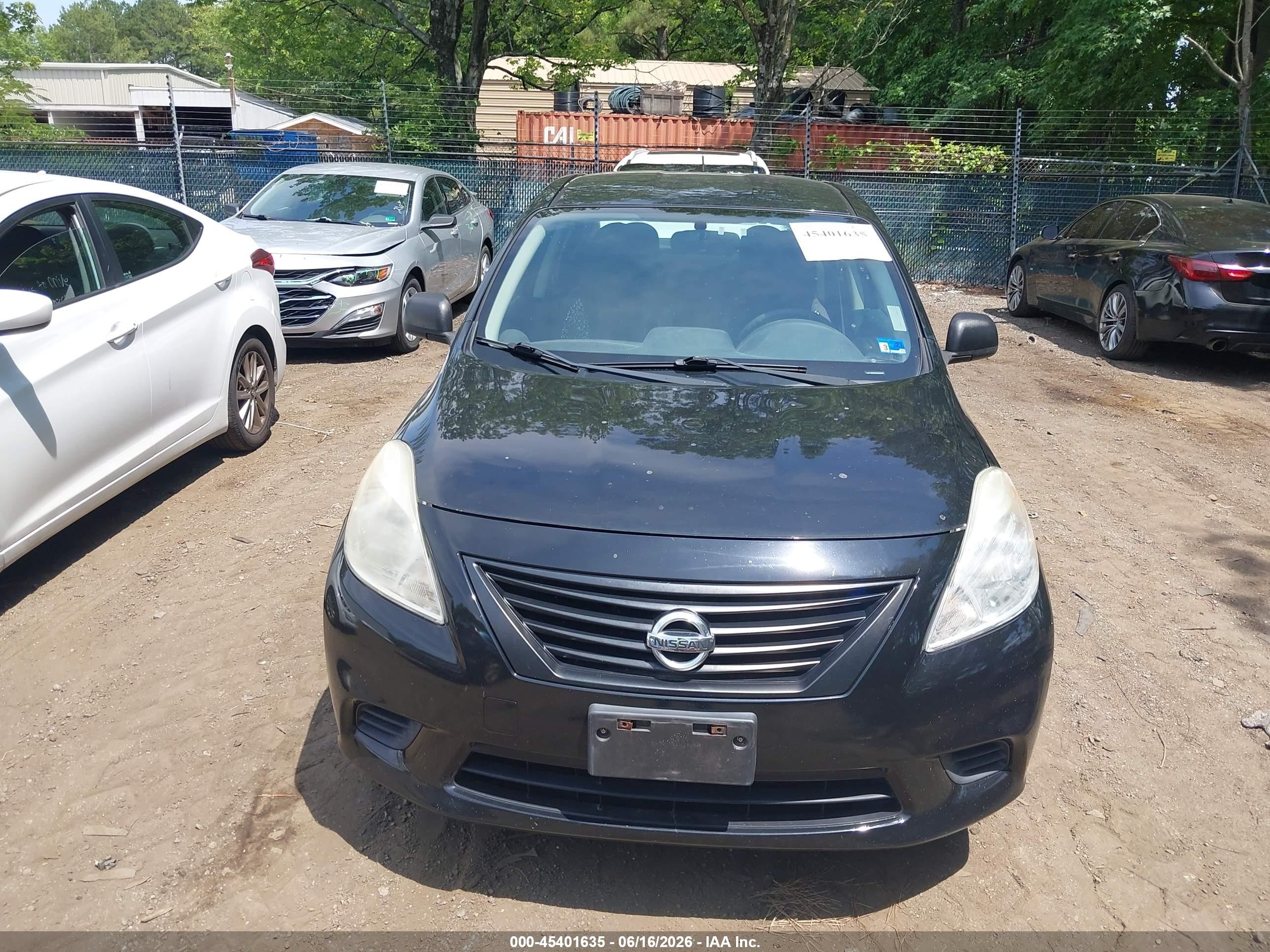 2012 Nissan Versa 1.6 S Black vin: 3N1CN7APXCL925169