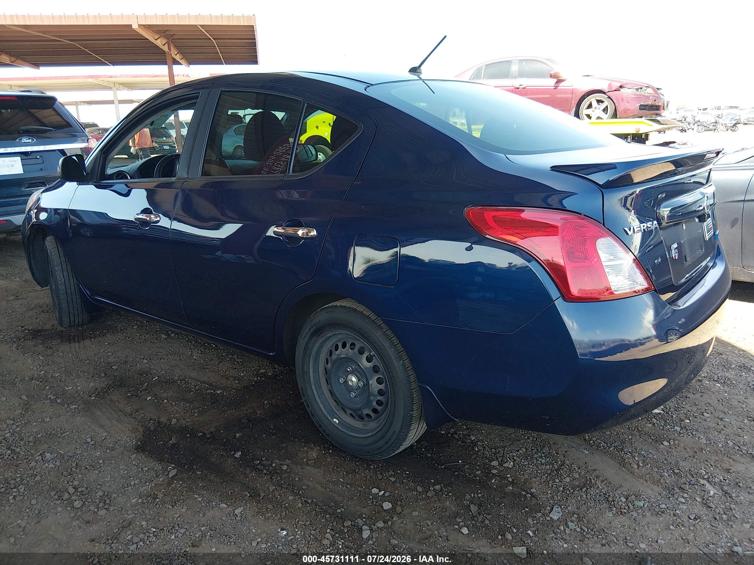 2013 Nissan Versa 1.6 Sv Blue vin: 3N1CN7APXDL834288