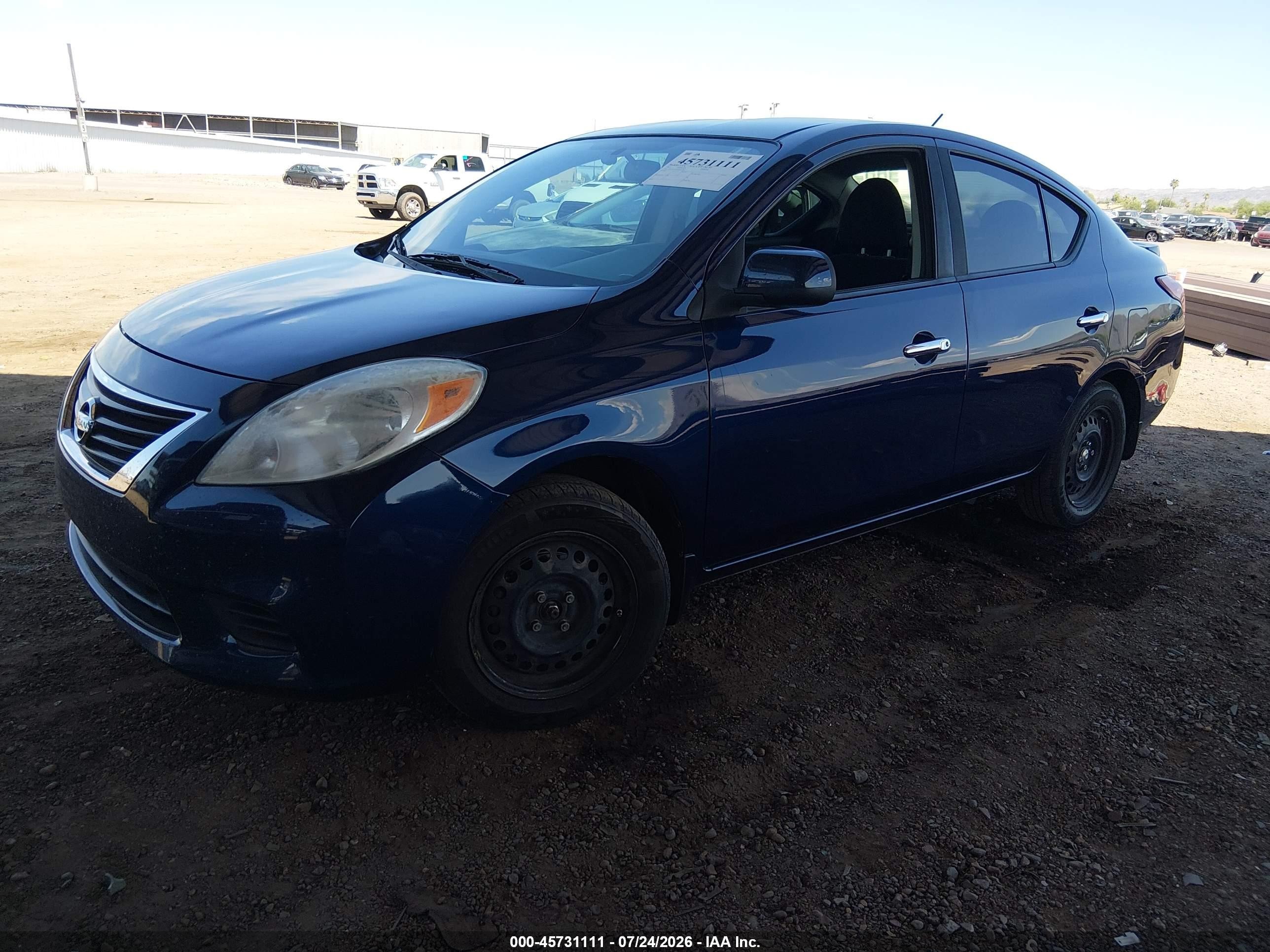 2013 Nissan Versa 1.6 Sv Blue vin: 3N1CN7APXDL834288