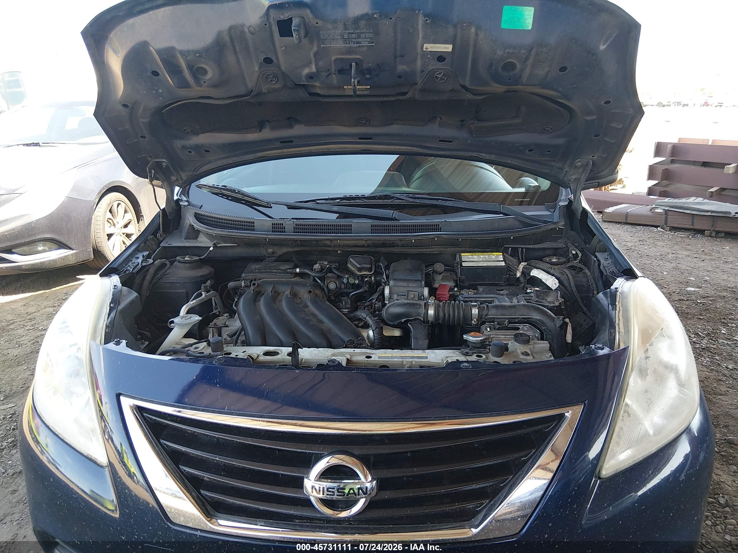 2013 Nissan Versa 1.6 Sv Blue vin: 3N1CN7APXDL834288