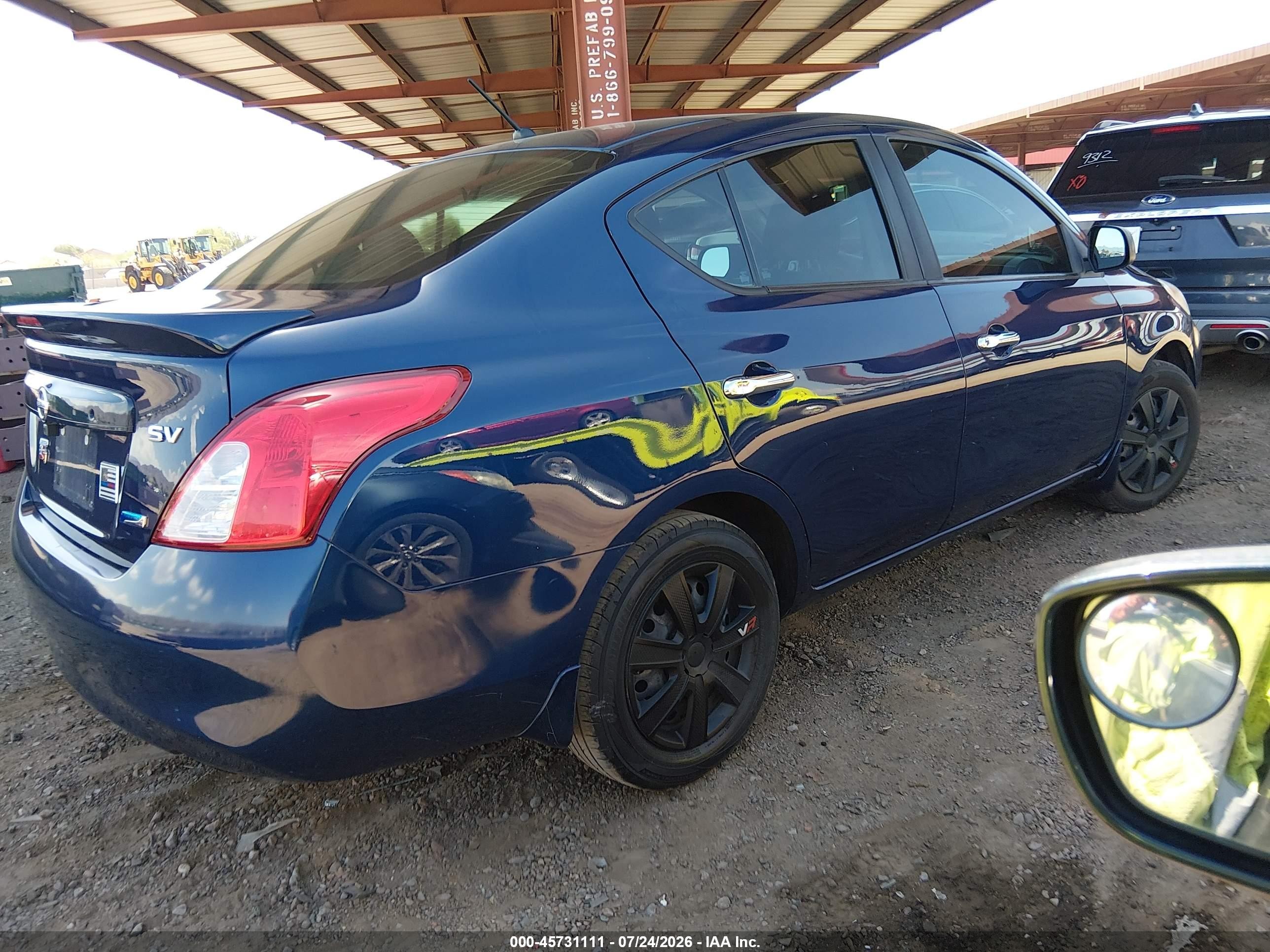 2013 Nissan Versa 1.6 Sv Blue vin: 3N1CN7APXDL834288