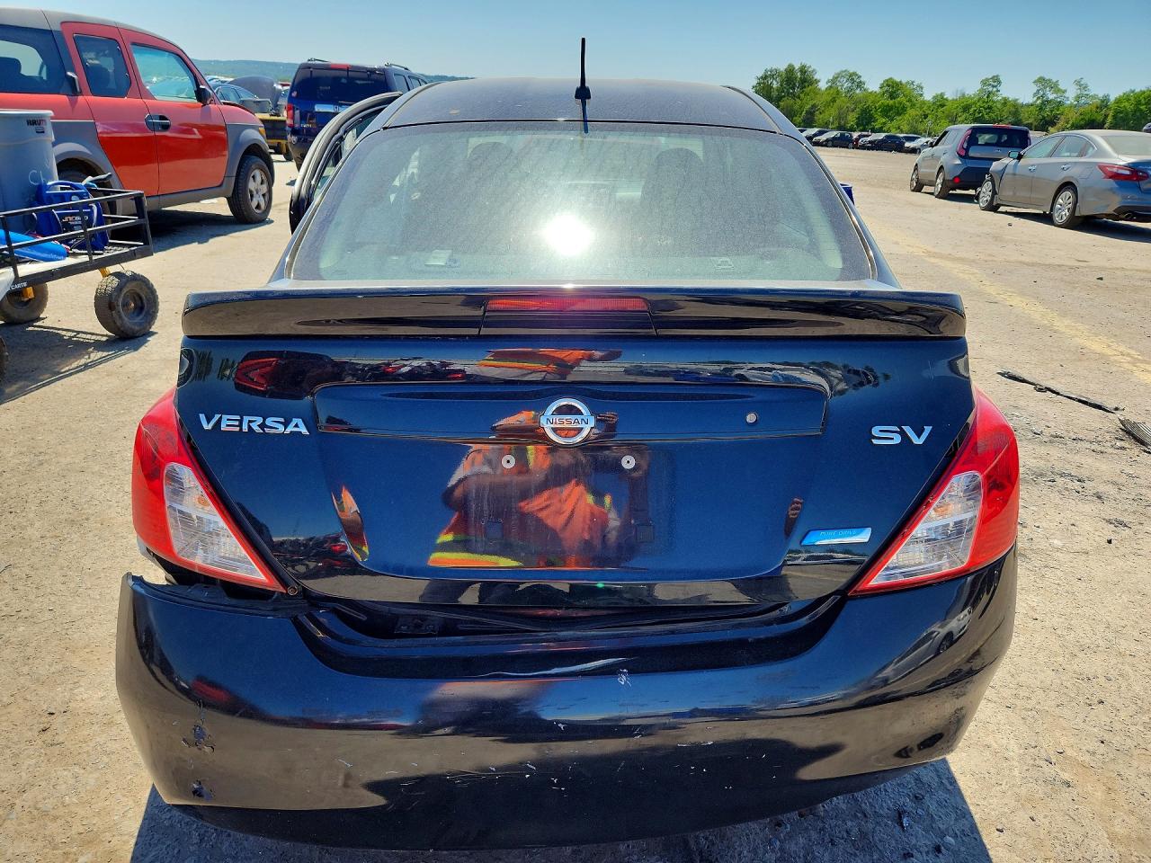 2013 Nissan Versa 1.6 S Black vin: 3N1CN7APXDL846635