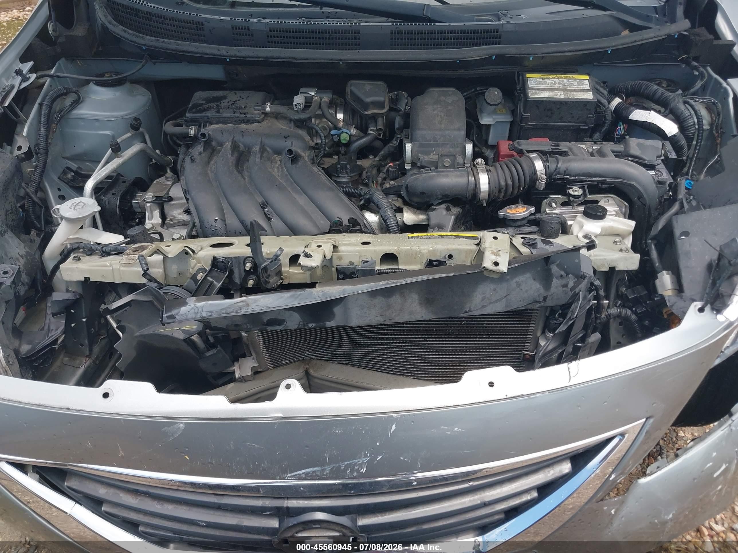2013 Nissan Versa 1.6 Sv Silver vin: 3N1CN7APXDL850992
