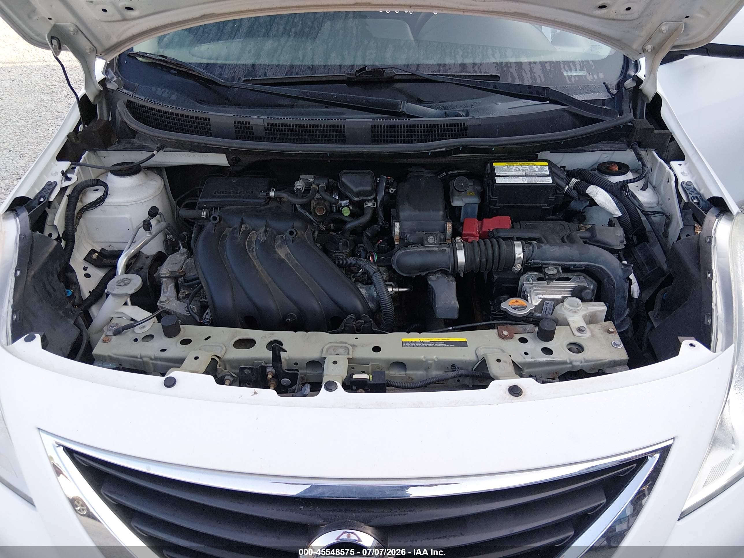 2013 Nissan Versa 1.6 Sv White vin: 3N1CN7APXDL870711