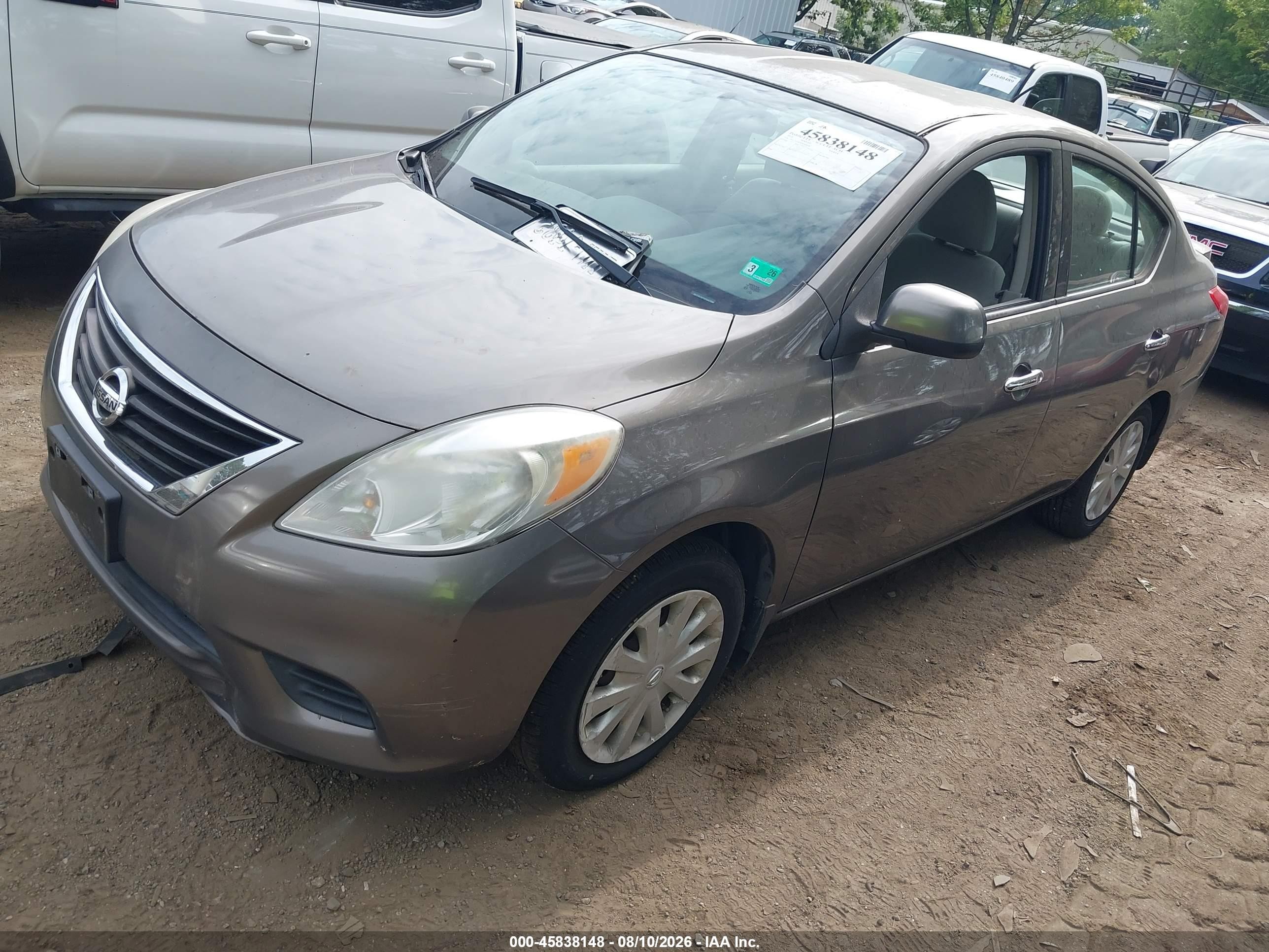 2014 Nissan Versa 1.6 Sv Серый vin: 3N1CN7APXEK447098