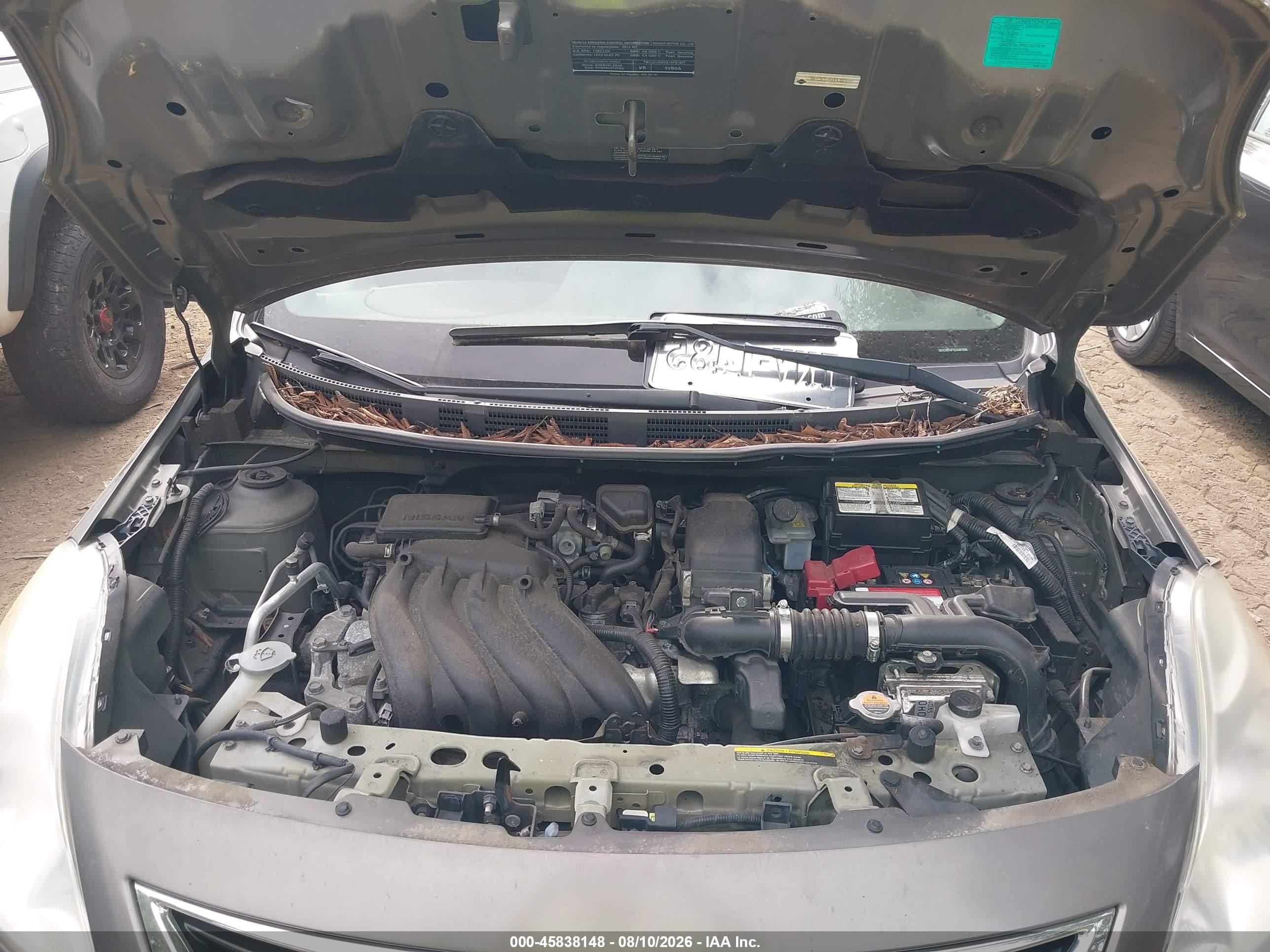 2014 Nissan Versa 1.6 Sv Серый vin: 3N1CN7APXEK447098