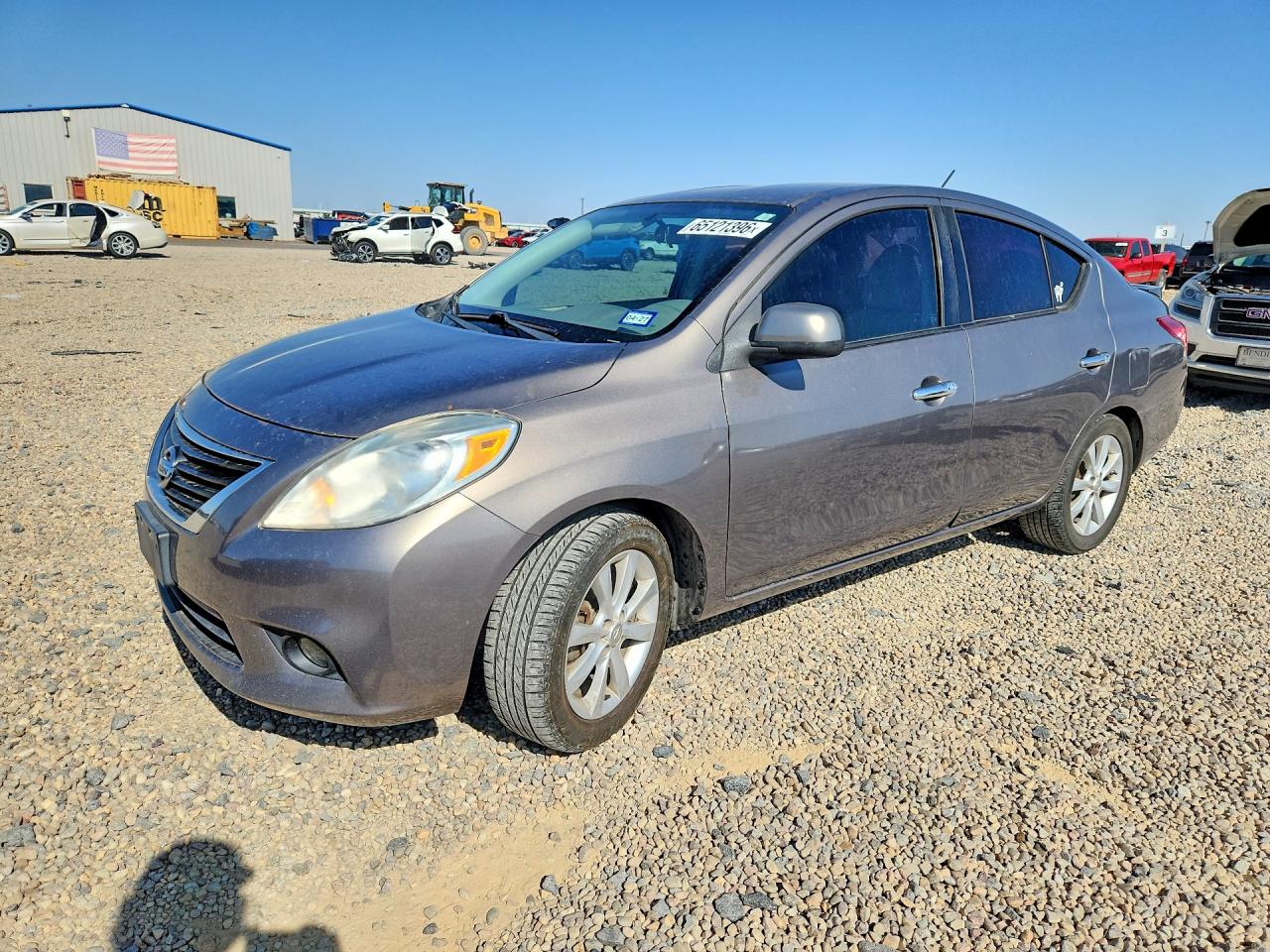 2014 Nissan Versa 1.6 Sl Gray vin: 3N1CN7APXEL861850