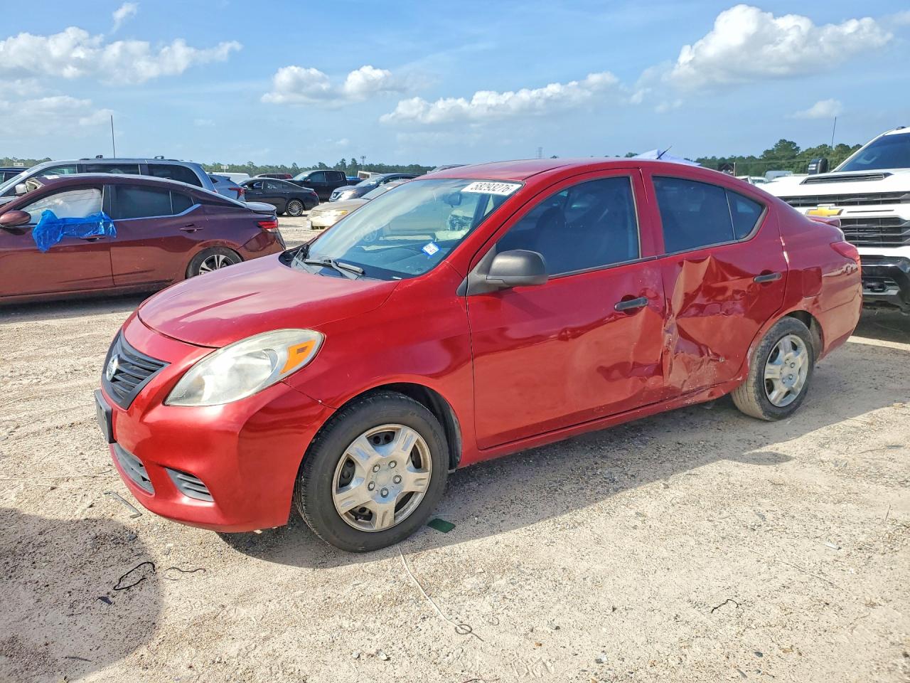 2014 Nissan Versa 1.6 S Plus Red vin: 3N1CN7APXEL866918
