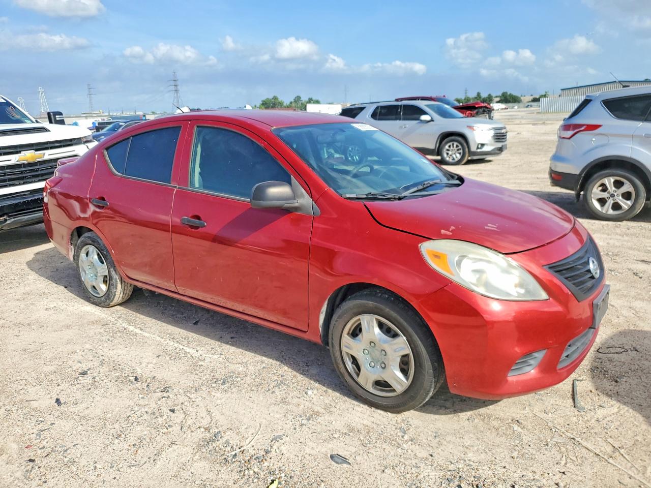 2014 Nissan Versa 1.6 S Plus Red vin: 3N1CN7APXEL866918