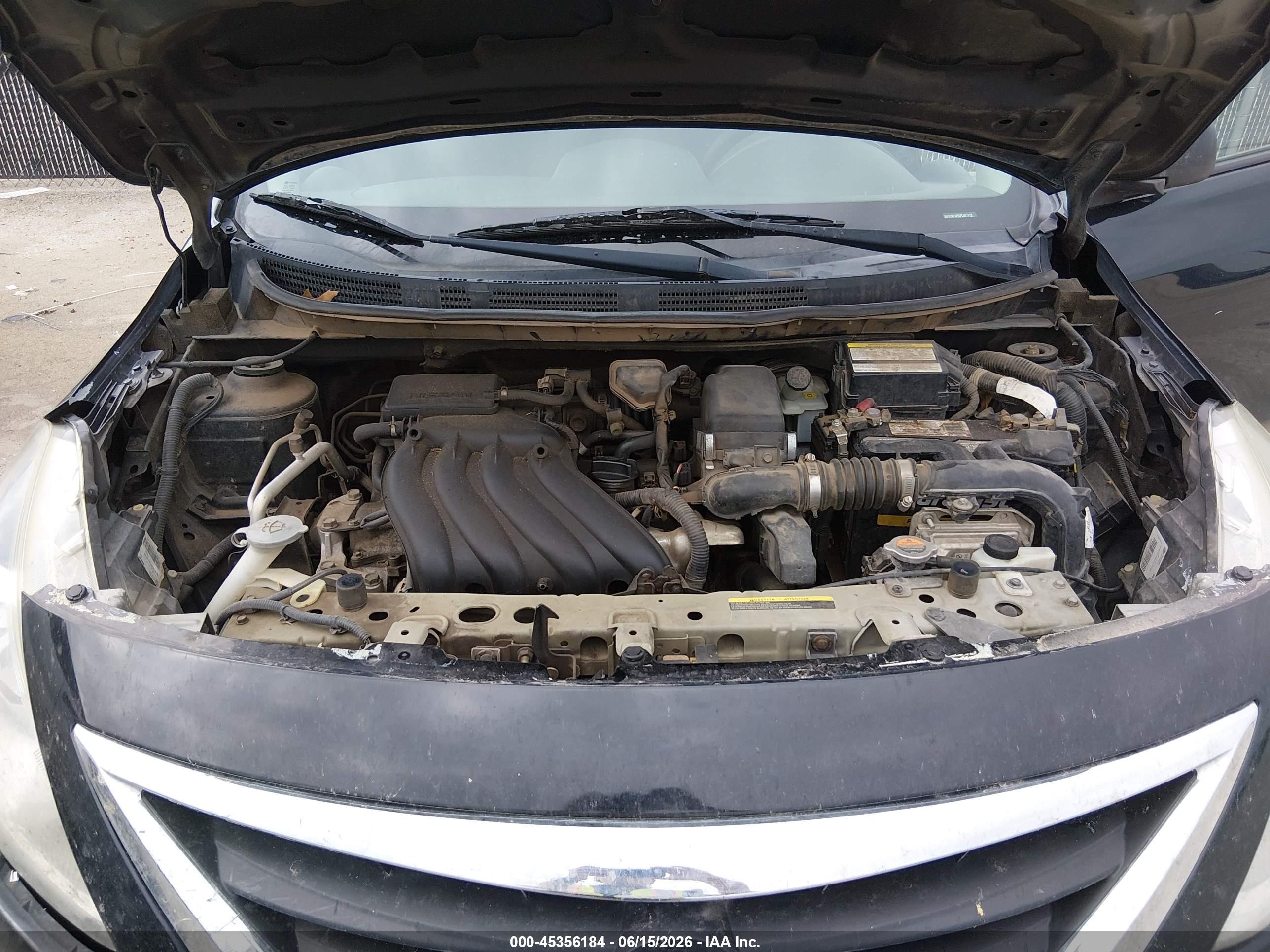 2015 Nissan Versa 1.6 S+ Black vin: 3N1CN7APXFL807112