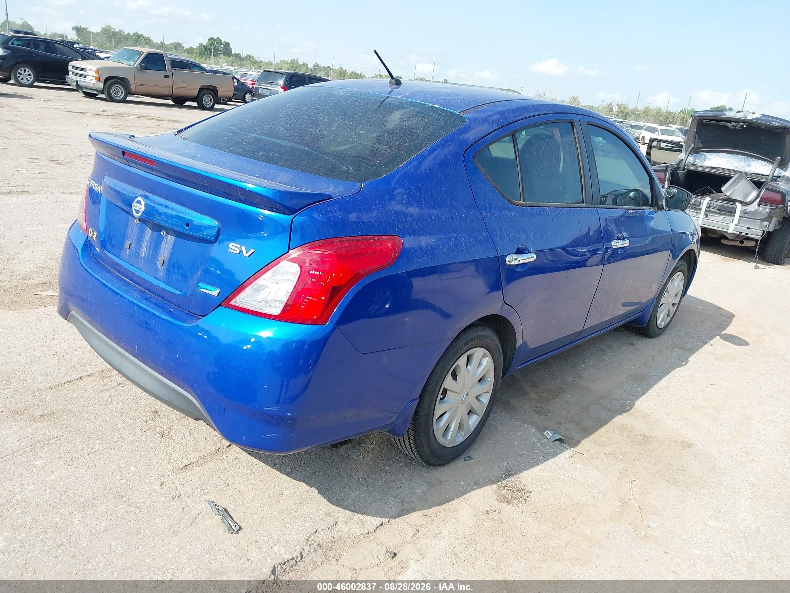 2015 Nissan Versa 1.6 Sv Blue vin: 3N1CN7APXFL831247