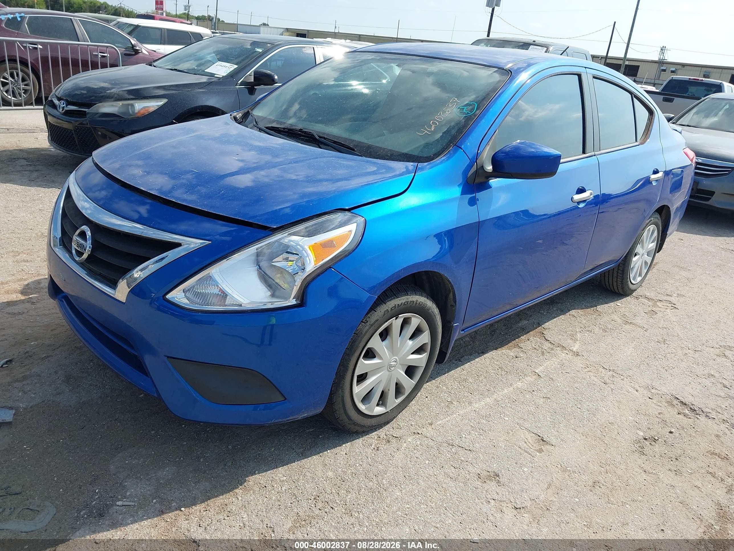 2015 Nissan Versa 1.6 Sv Blue vin: 3N1CN7APXFL831247