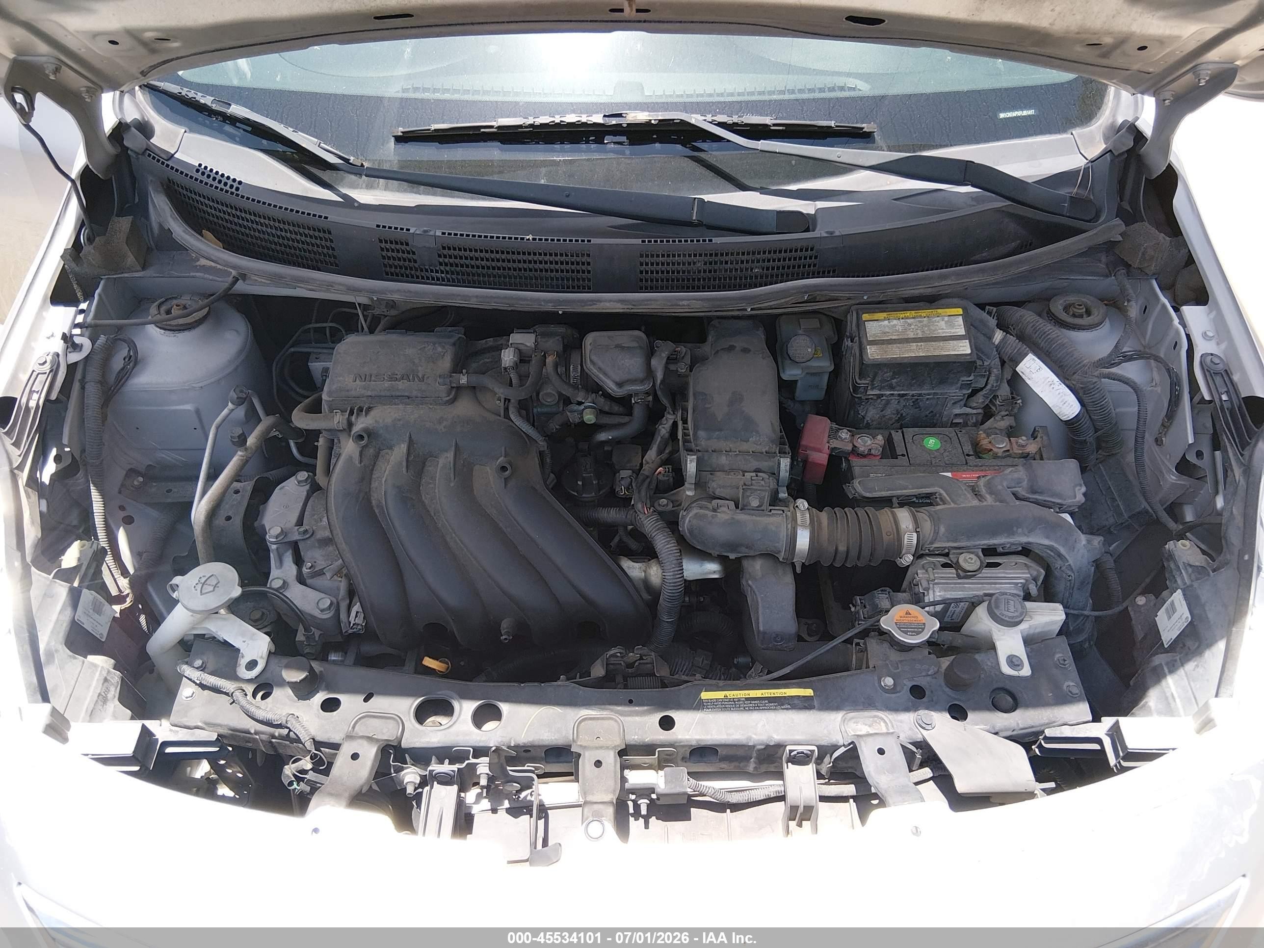 2015 Nissan Versa 1.6 S/1.6 S+/1.6 Sl/1.6 Sv Silver vin: 3N1CN7APXFL851417