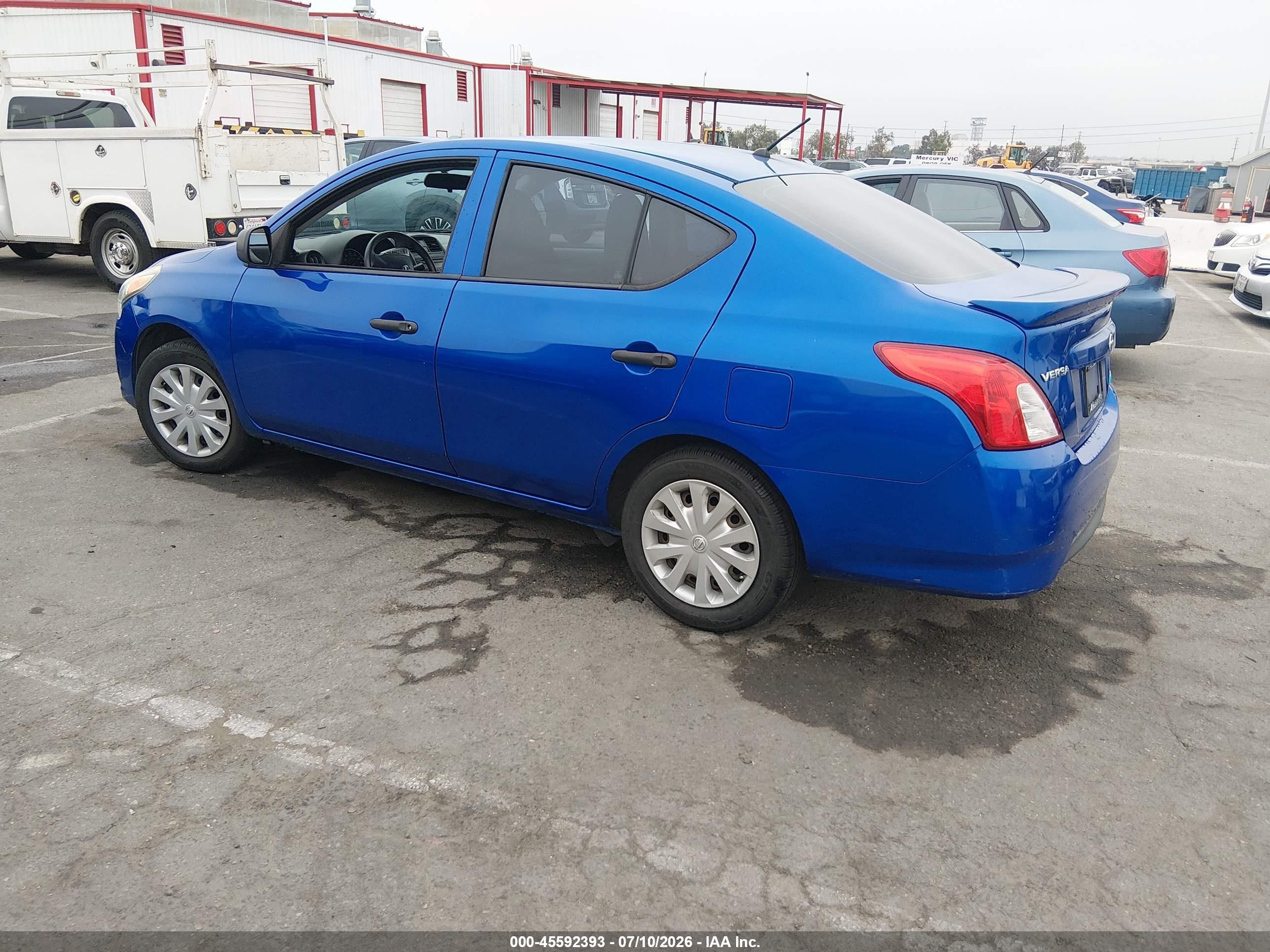 2015 Nissan Versa 1.6 S+ Blue vin: 3N1CN7APXFL854320