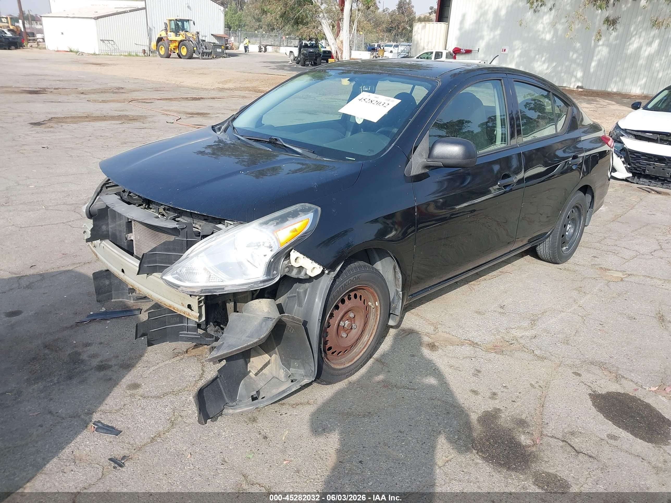 2015 Nissan Versa 1.6 S Black vin: 3N1CN7APXFL876124