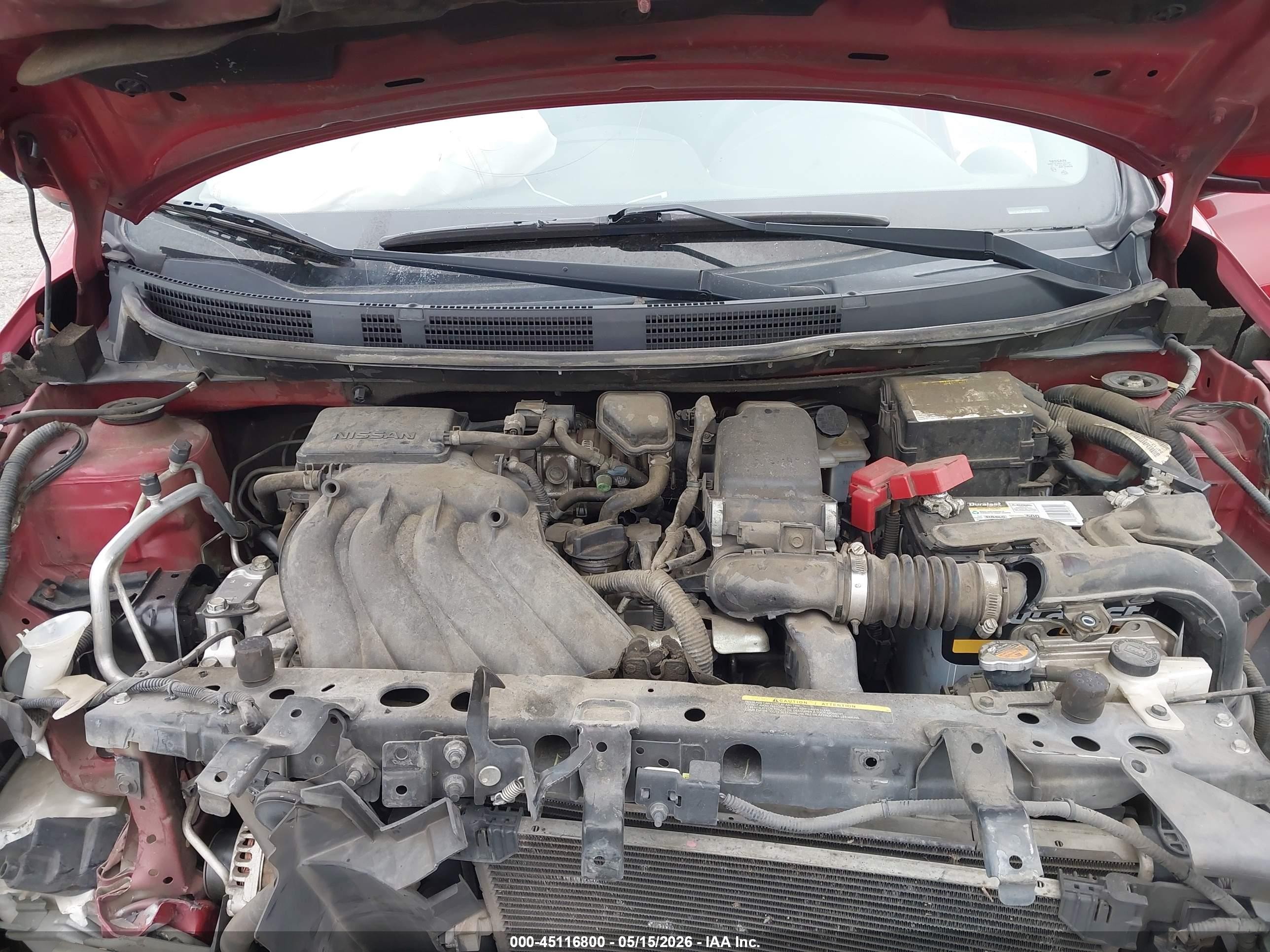 2015 Nissan Versa 1.6 Sv Red vin: 3N1CN7APXFL892307