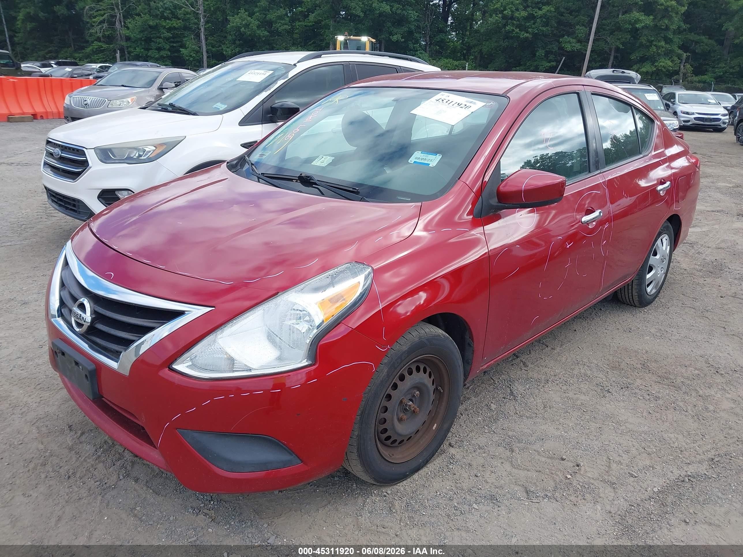 2015 Nissan Versa 1.6 Sv Red vin: 3N1CN7APXFL925063