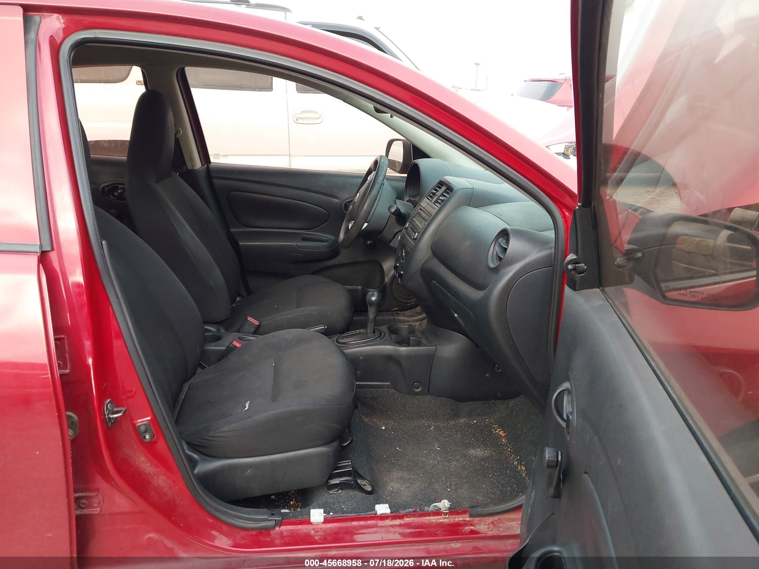 2015 Nissan Versa 1.6 S+ Maroon vin: 3N1CN7APXFL934345