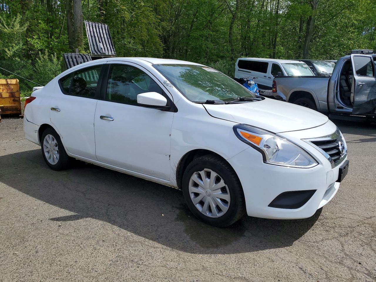 2019 Nissan Versa Sv White vin: 3N1CN7APXKL831694