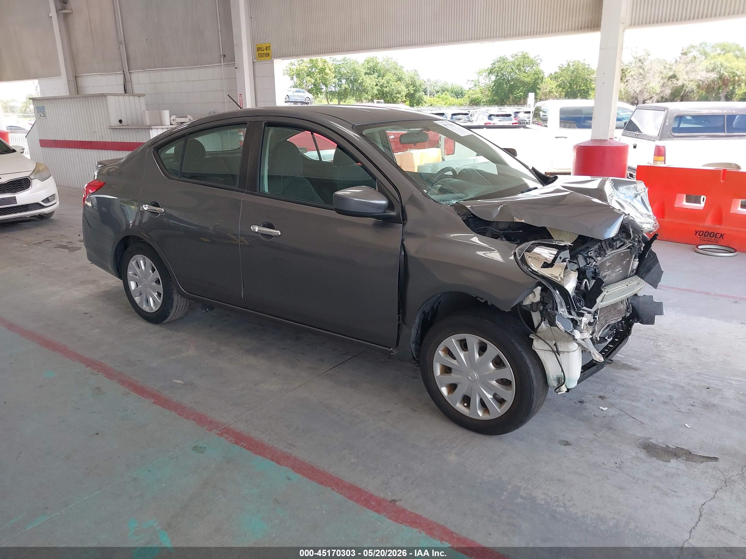 2019 Nissan Versa 1.6 Sv Gray vin: 3N1CN7APXKL855106