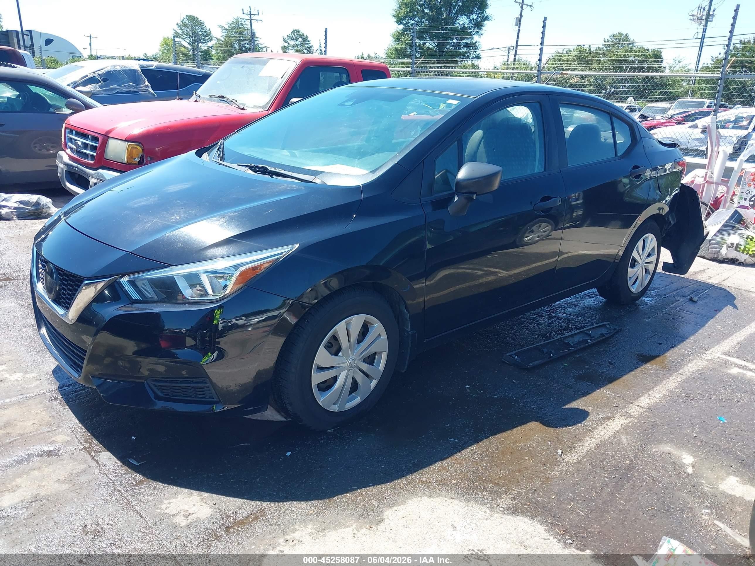2020 Nissan Versa S Xtronic Cvt Черный vin: 3N1CN8DV1LL809455