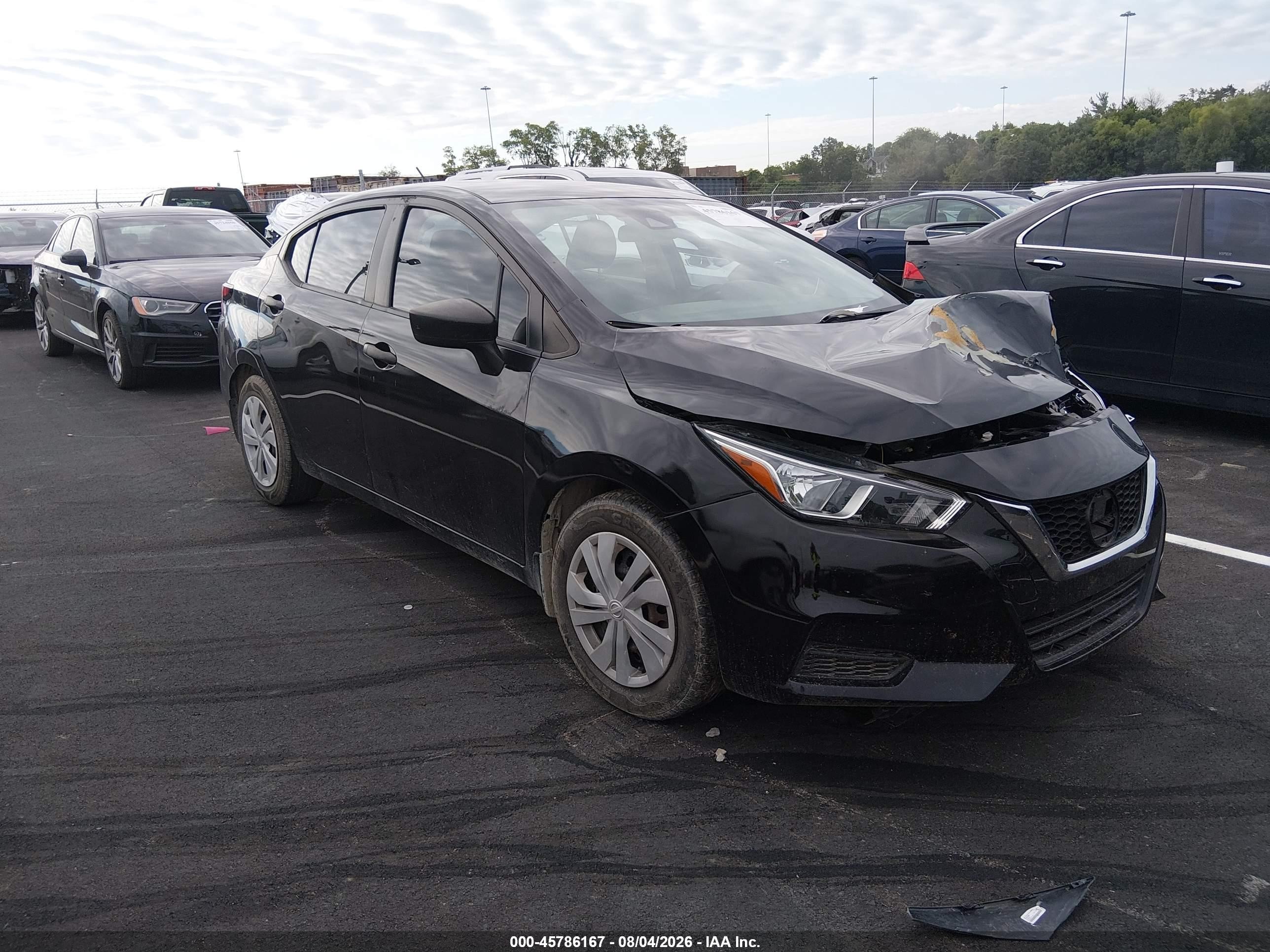 2021 Nissan Versa S Xtronic Cvt Black vin: 3N1CN8DV2ML852462