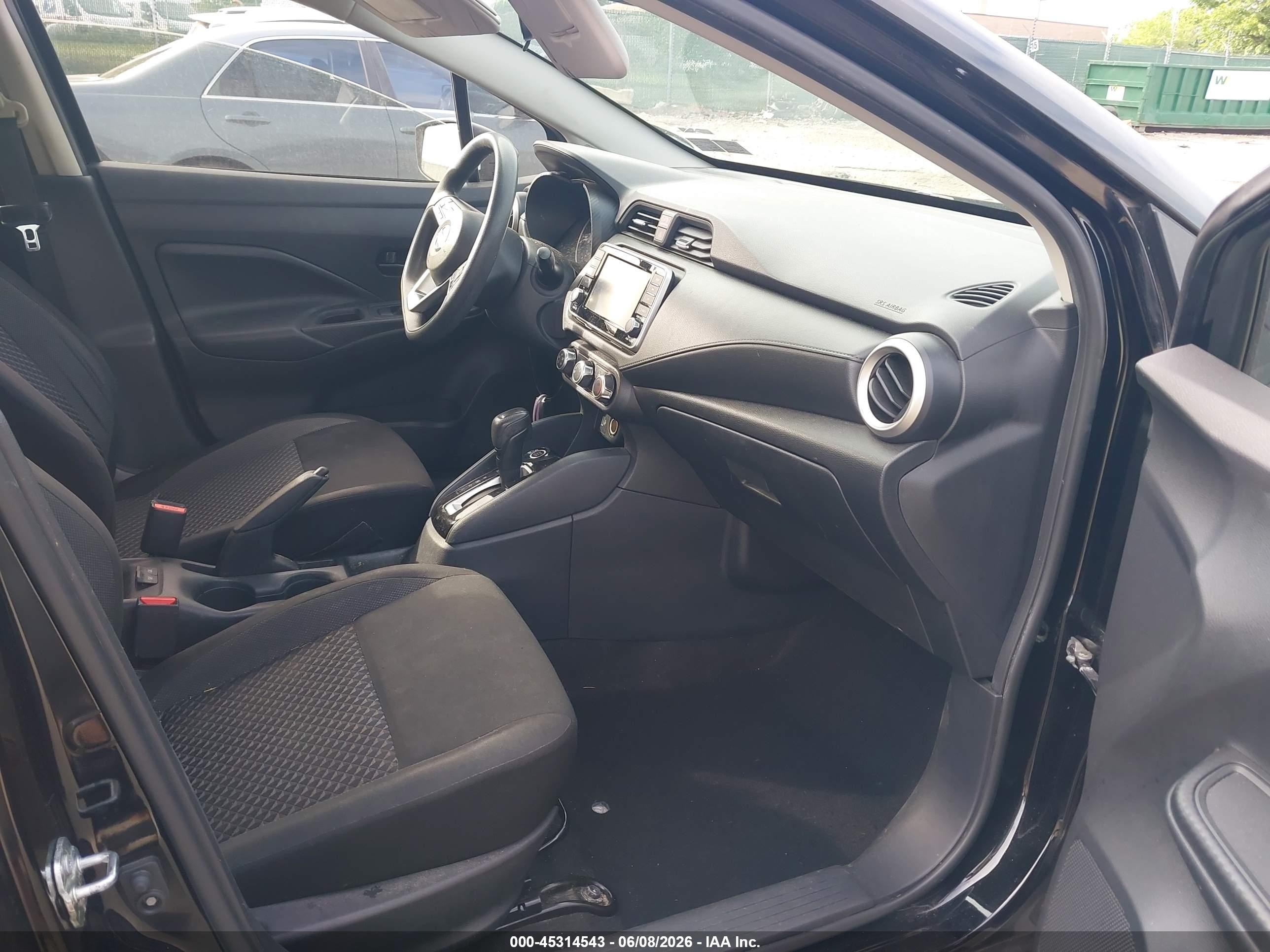2020 Nissan Versa S Xtronic Cvt Black vin: 3N1CN8DV3LL813345