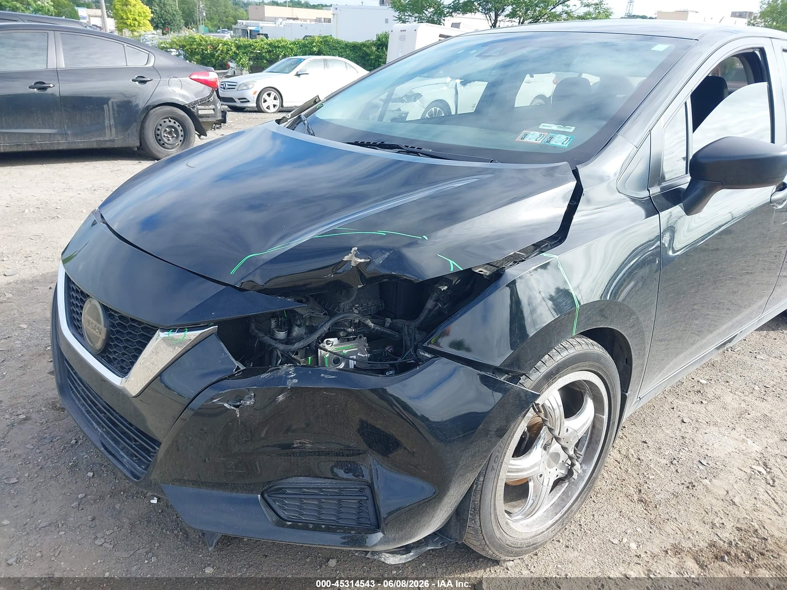 2020 Nissan Versa S Xtronic Cvt Black vin: 3N1CN8DV3LL813345