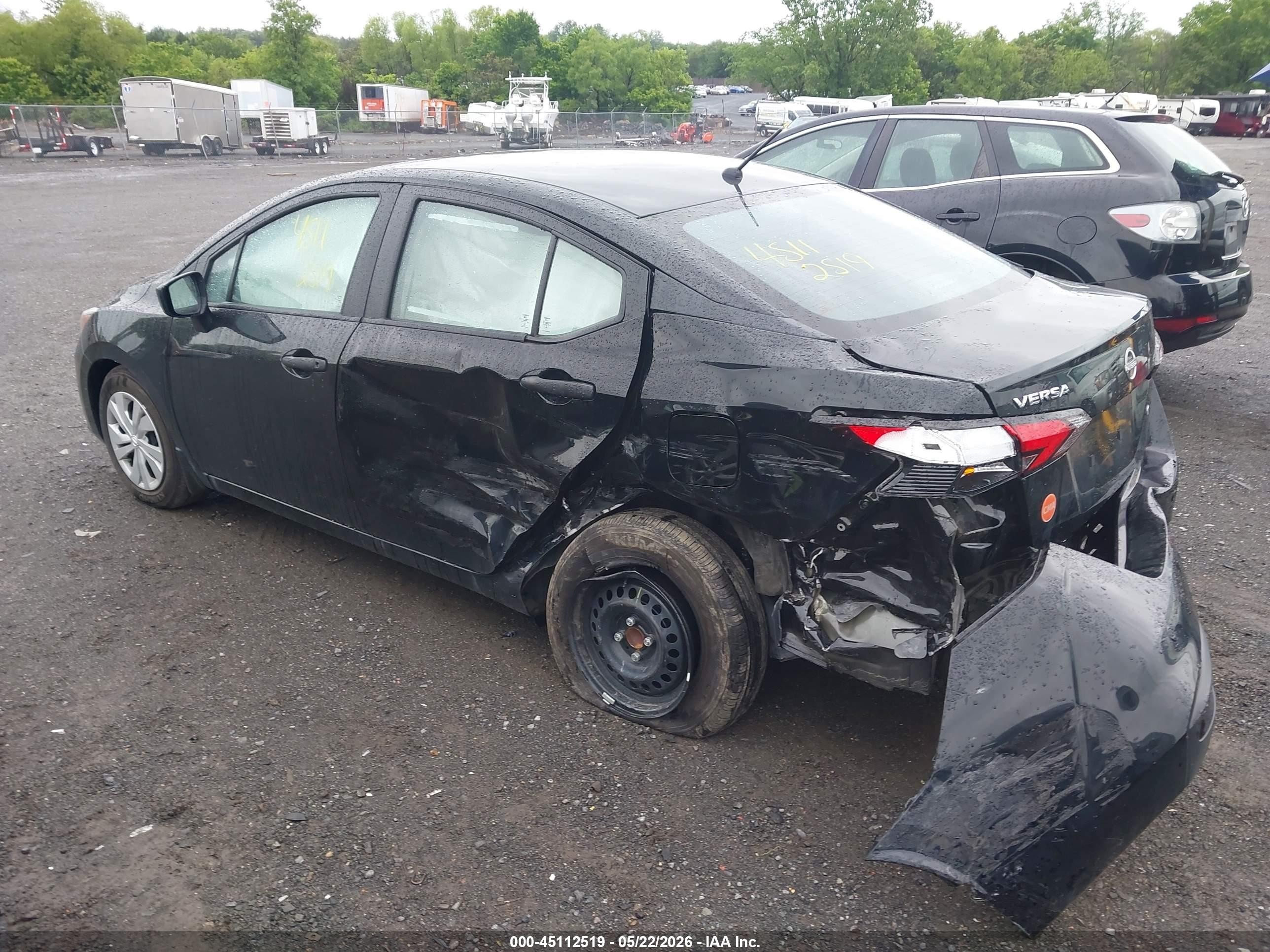 2025 Nissan Versa 1.6 S Black vin: 3N1CN8DV3SL858736