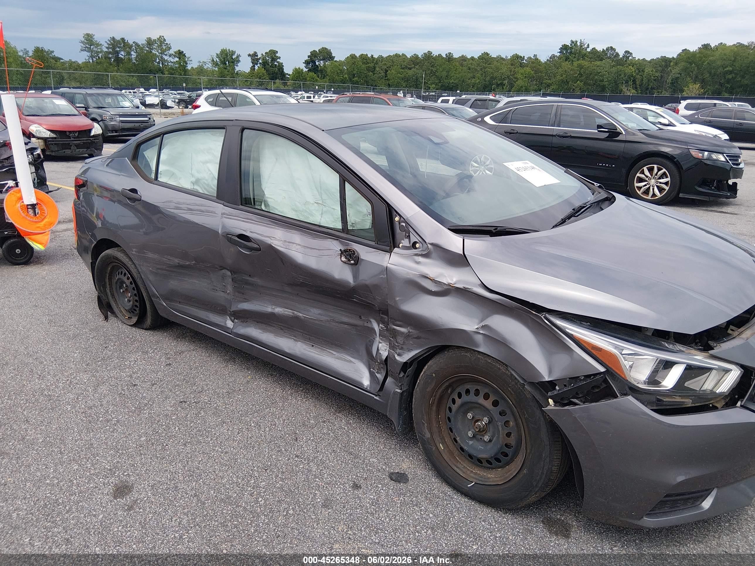2020 Nissan Versa S Xtronic Cvt Серый vin: 3N1CN8DV8LL806696