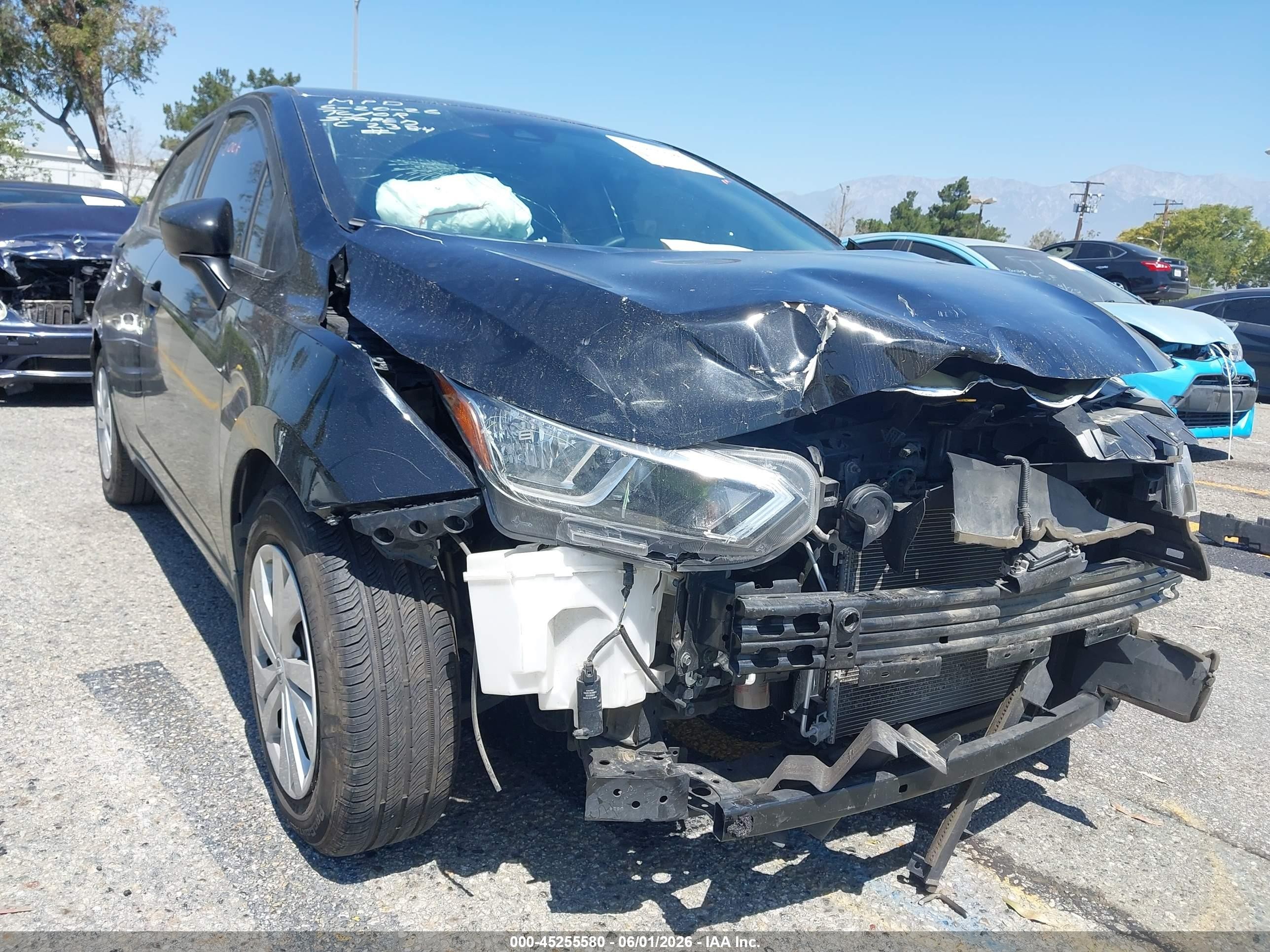 2020 Nissan Versa S Xtronic Cvt Black vin: 3N1CN8DV9LL902384