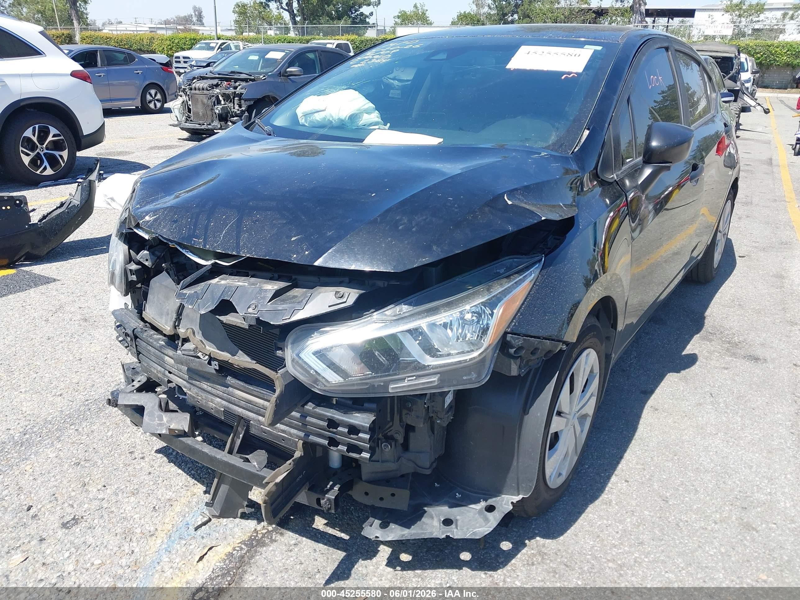 2020 Nissan Versa S Xtronic Cvt Black vin: 3N1CN8DV9LL902384