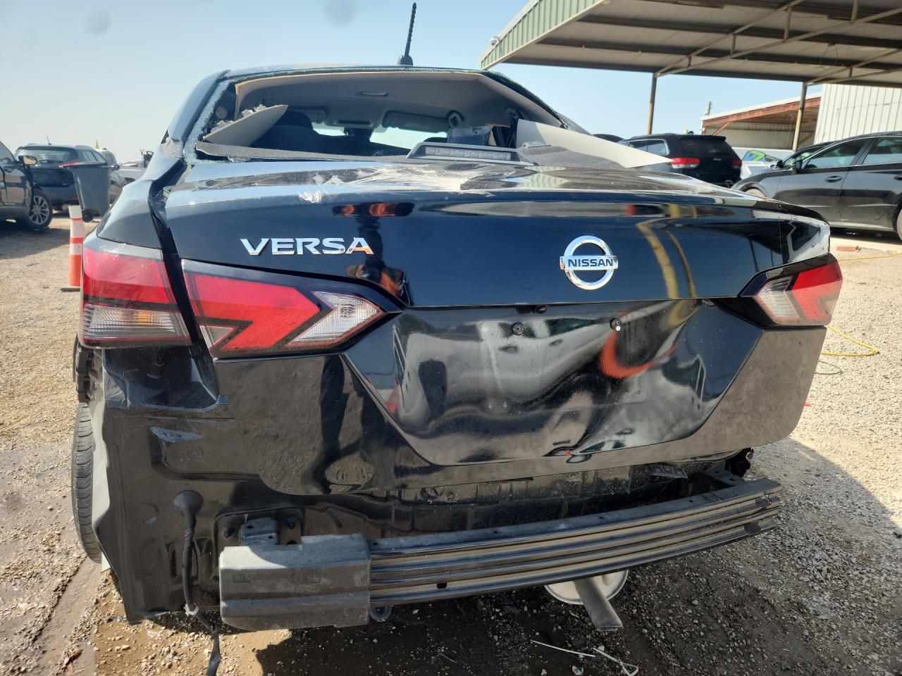 2022 Nissan Versa S Black vin: 3N1CN8DVXNL862738 Damage: Rear Bumper/Cover, Missing, Replacement Required