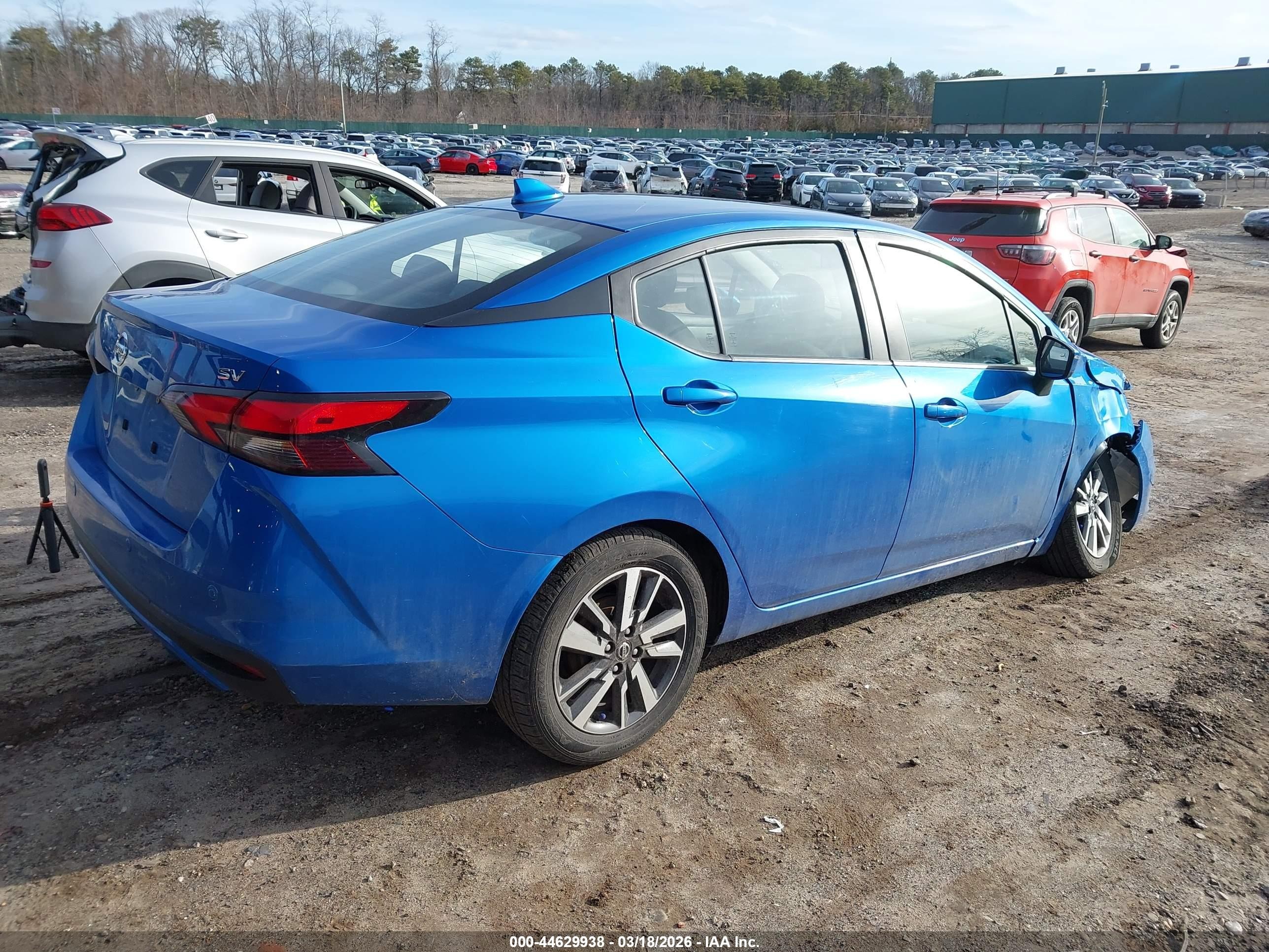 2021 Nissan Versa Sv Xtronic Cvt Blue vin: 3N1CN8EV0ML885071