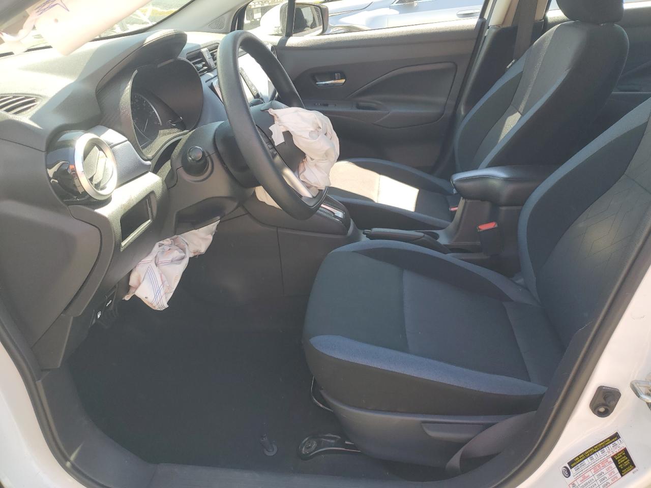 2024 Nissan Versa Sv White vin: 3N1CN8EV0RL901096 Damage: Airbag - Front Left, Deployed, Replacement Required