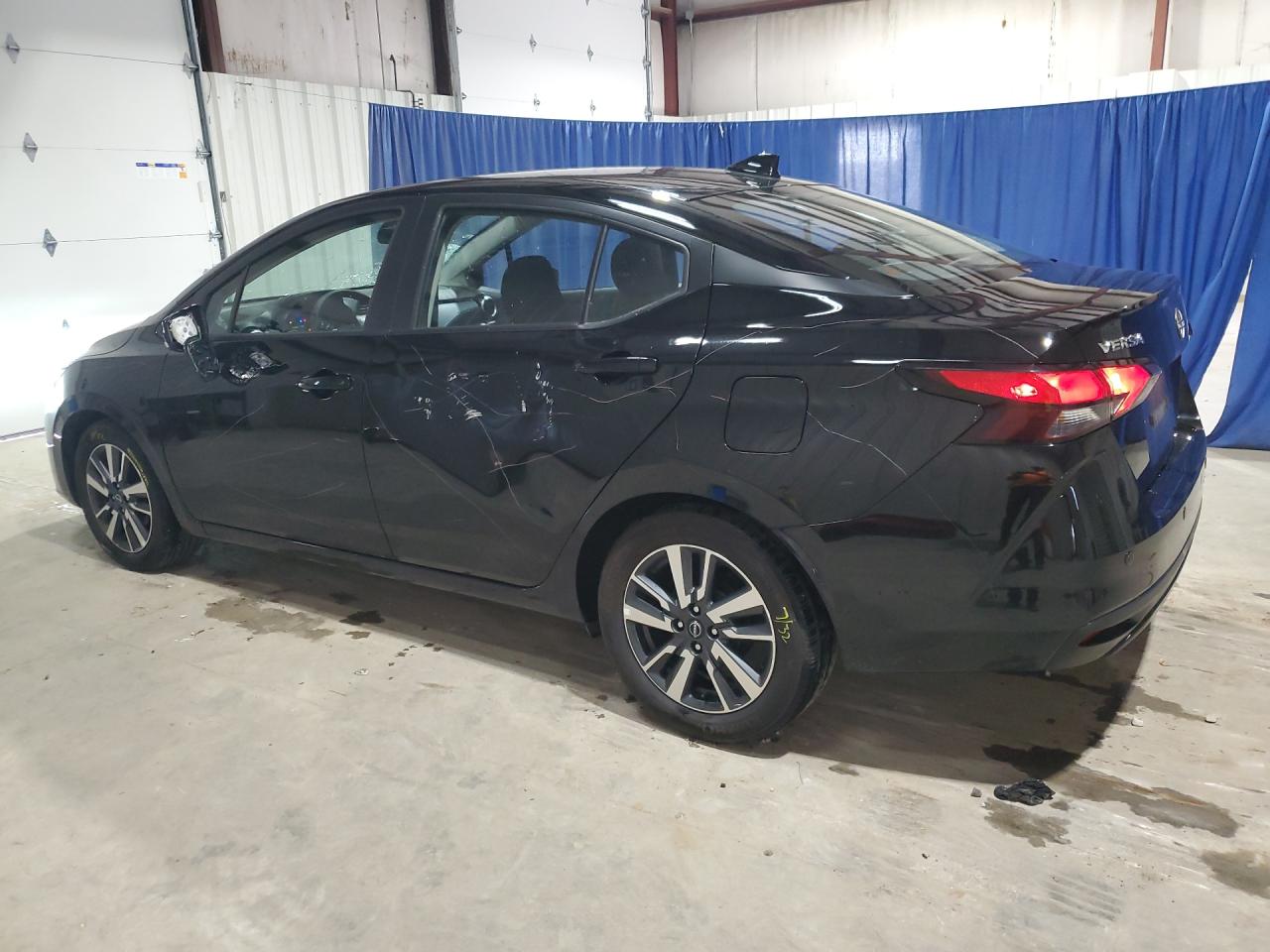 2025 Nissan Versa Sv Black vin: 3N1CN8EV1SL843084 Damage: Left Front Door, Heavy Scratch, > 12 Inches