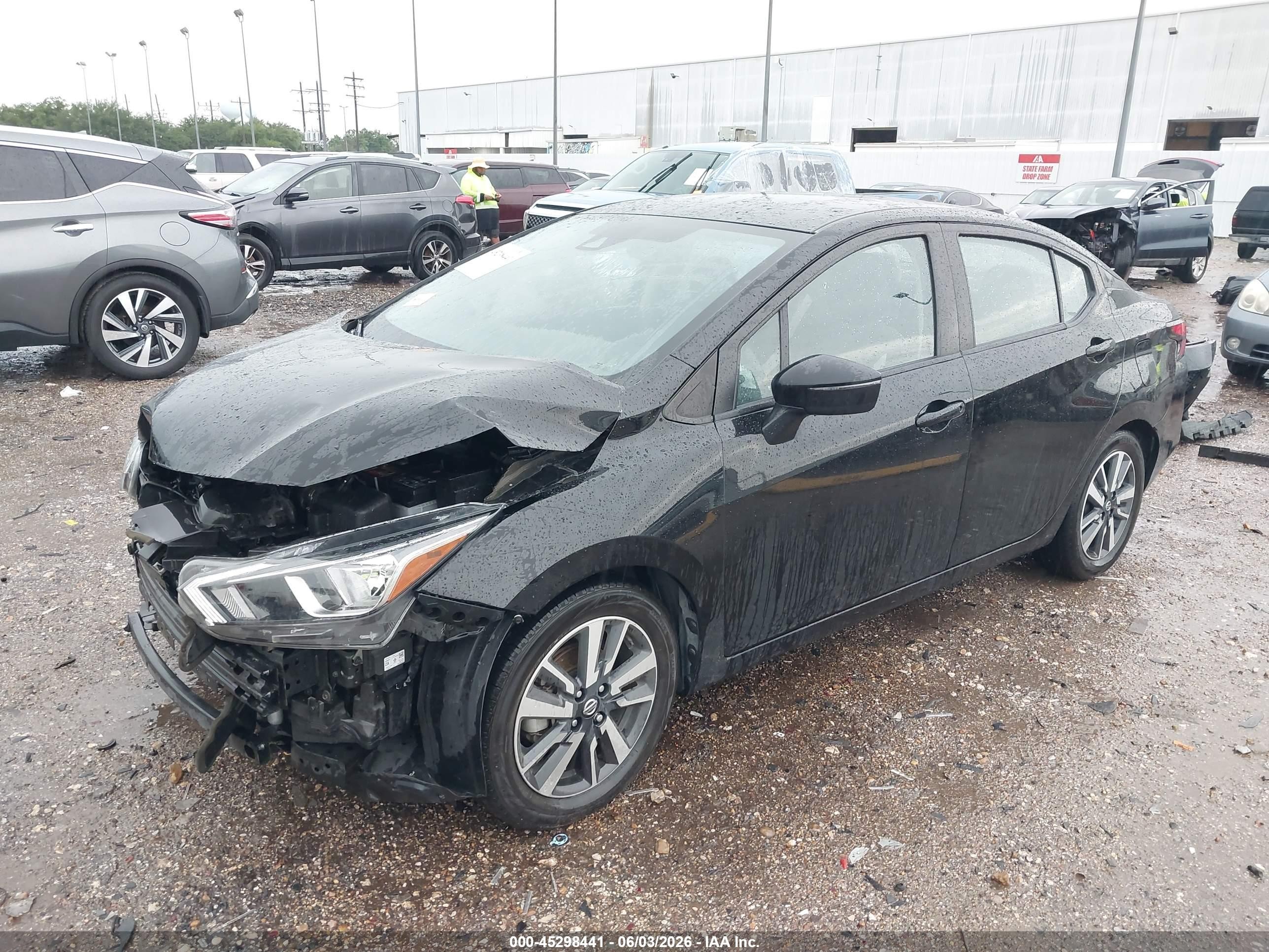 2021 Nissan Versa Sv Xtronic Cvt Black vin: 3N1CN8EV2ML893785