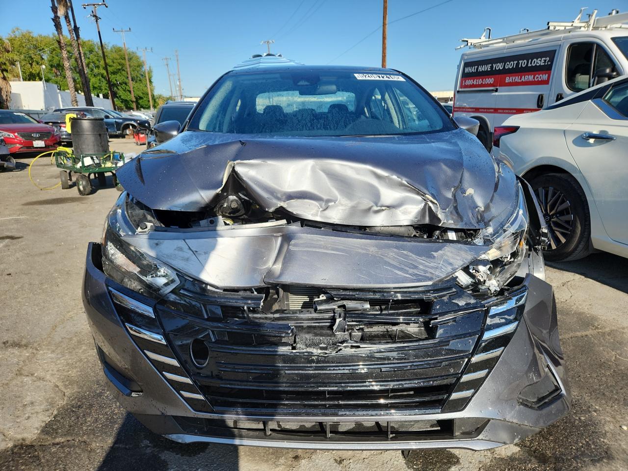 2025 Nissan Versa Sv Gray vin: 3N1CN8EV2SL826567 Damage: Grille, Broken, Replacement Required