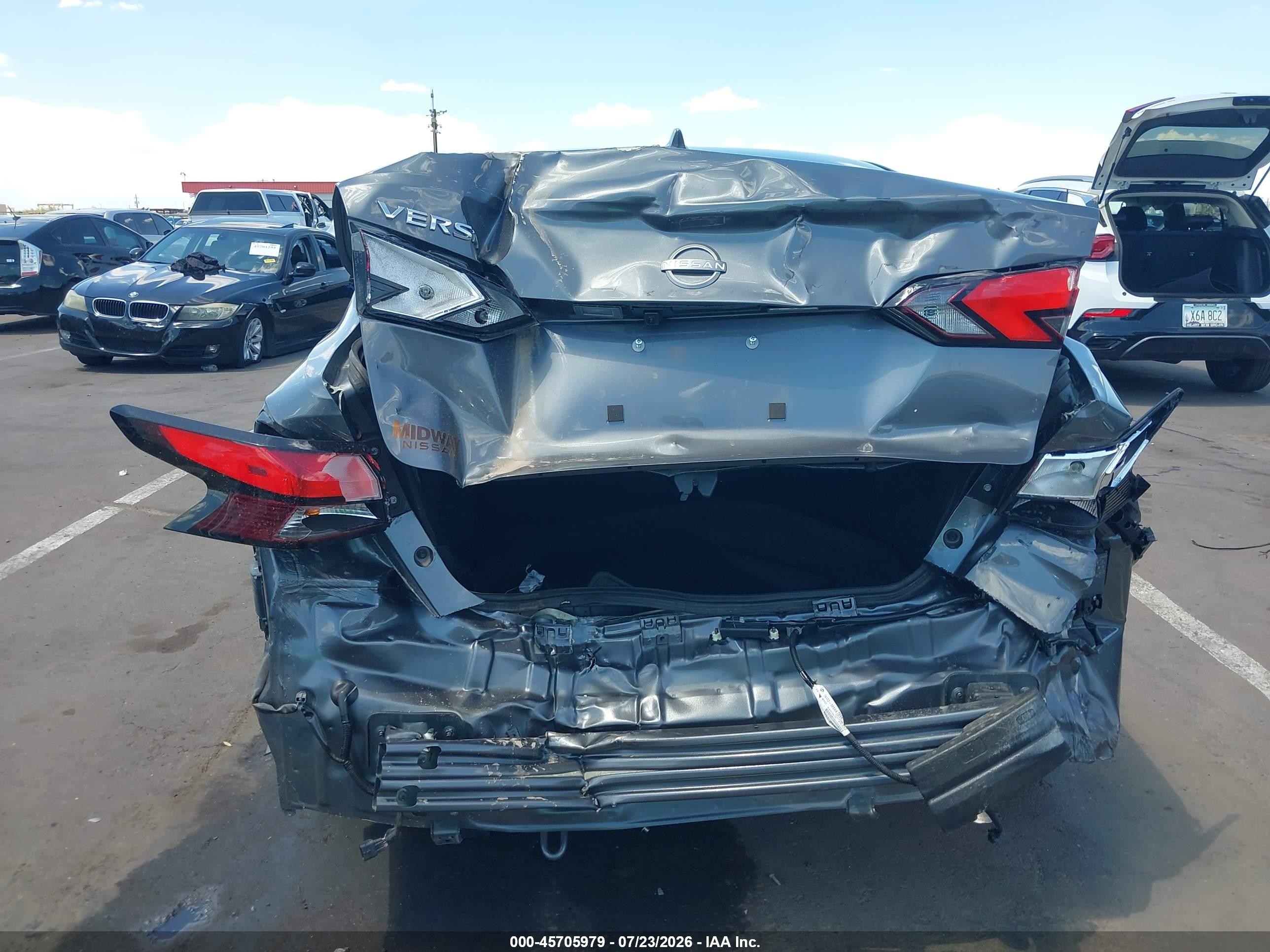 2025 Nissan Versa 1.6 Sv Gray vin: 3N1CN8EV3SL871193