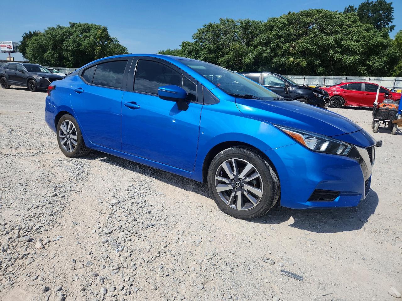 2020 Nissan Versa Sv Синий vin: 3N1CN8EV4LL810260