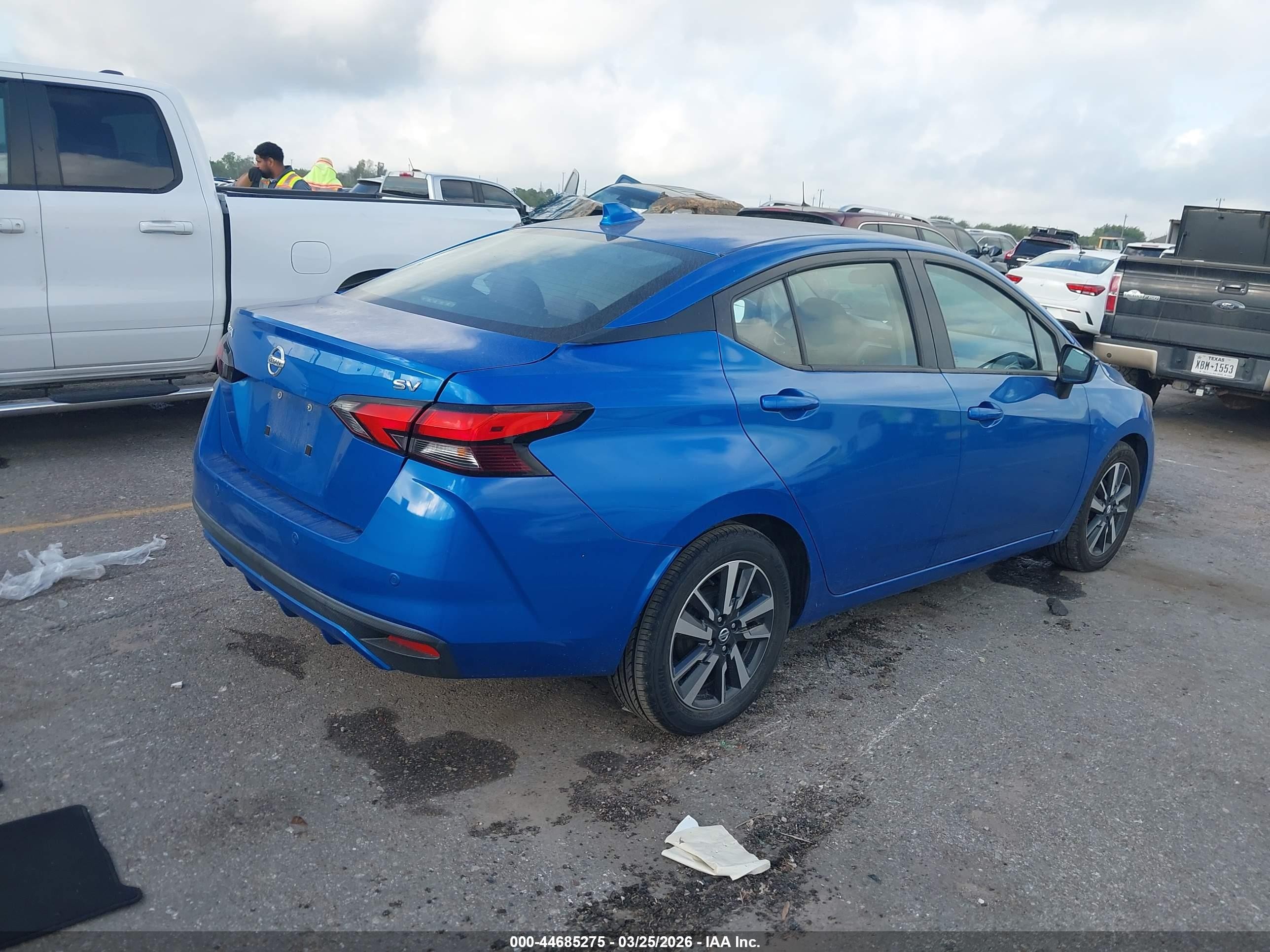 2021 Nissan Versa Sv Xtronic Cvt Синий vin: 3N1CN8EV5ML853569