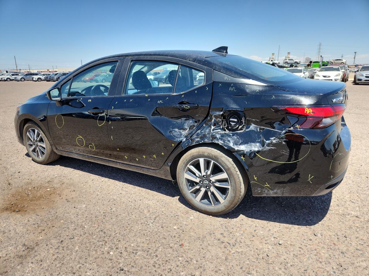 2025 Nissan Versa Sv Black vin: 3N1CN8EV5SL860146 Damage: Left Qtr Panel, Severe Damage, Replacement Required