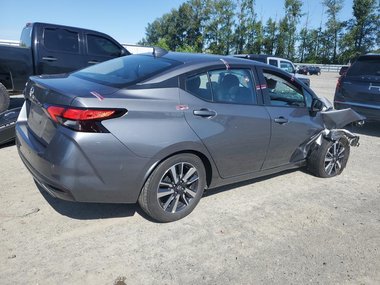 2025 Nissan Versa Sv Gray vin: 3N1CN8EV6SL842299 Damage: Right Qtr Panel, Light Scratch, 5 To 6 Inches